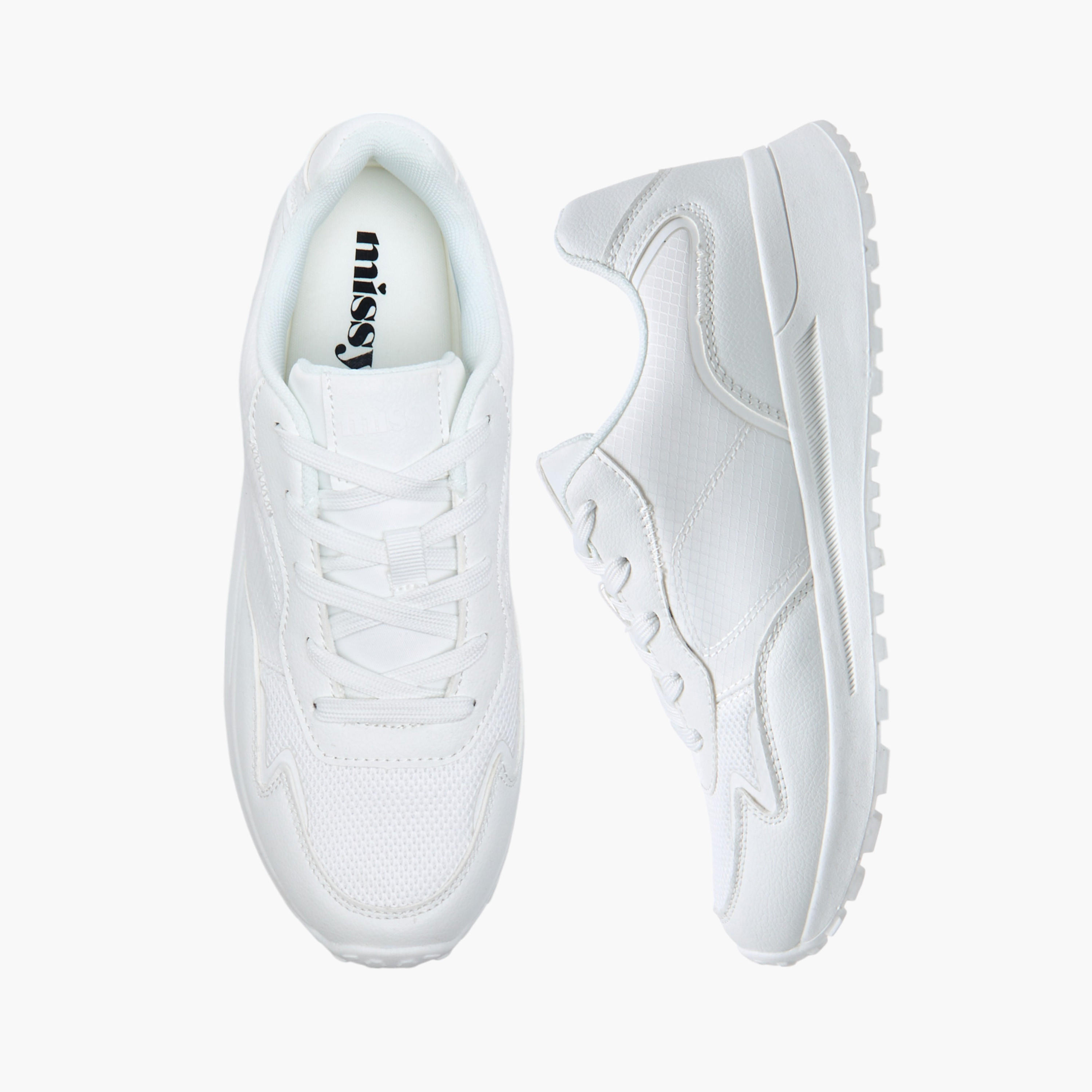 Missy Flyknit Textured Sneakers with Lace-Up Closure-women-shoes-sneakers-image-1