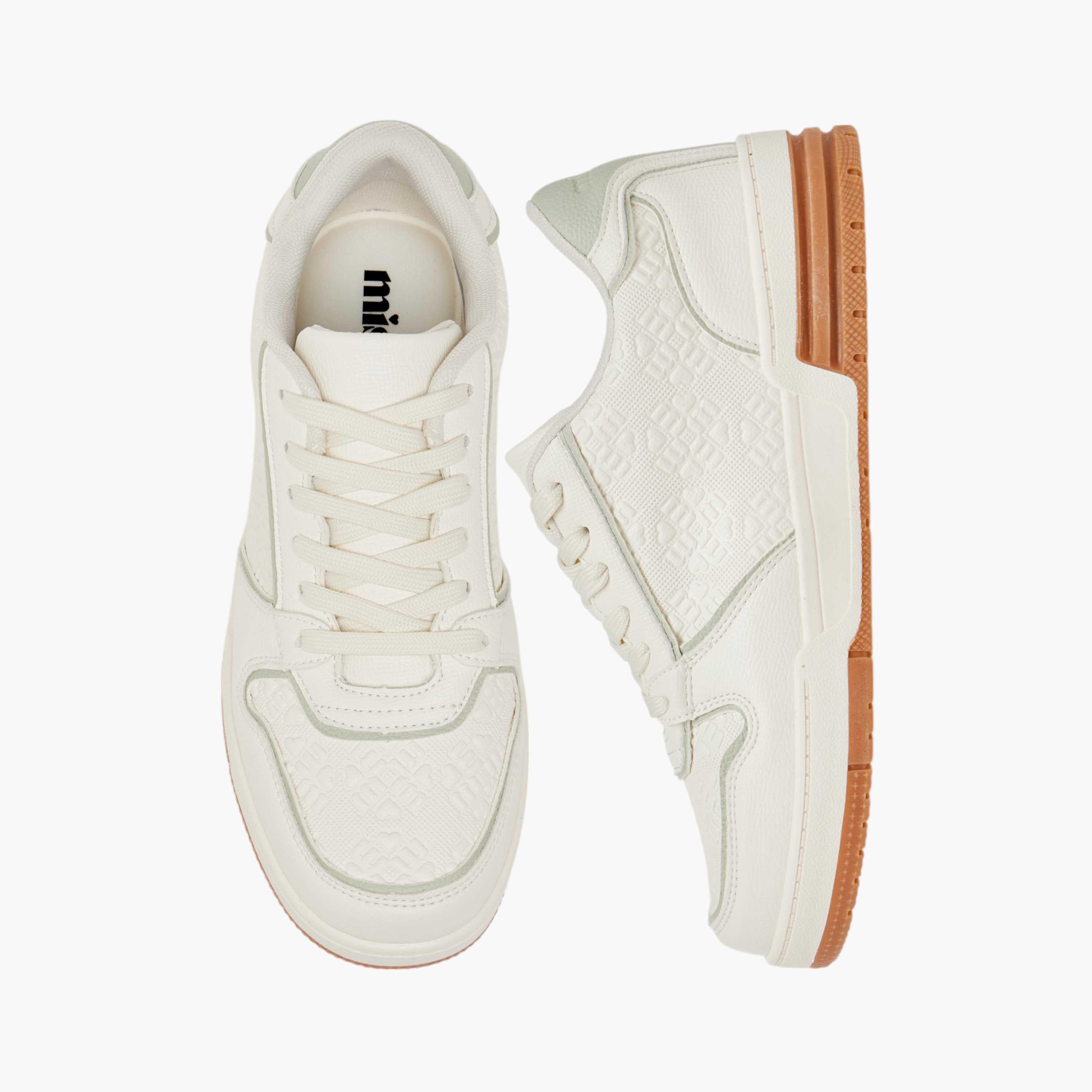 Missy Logo Embossed Sneakers with Lace-Up Closure-women-shoes-sneakers-image-1