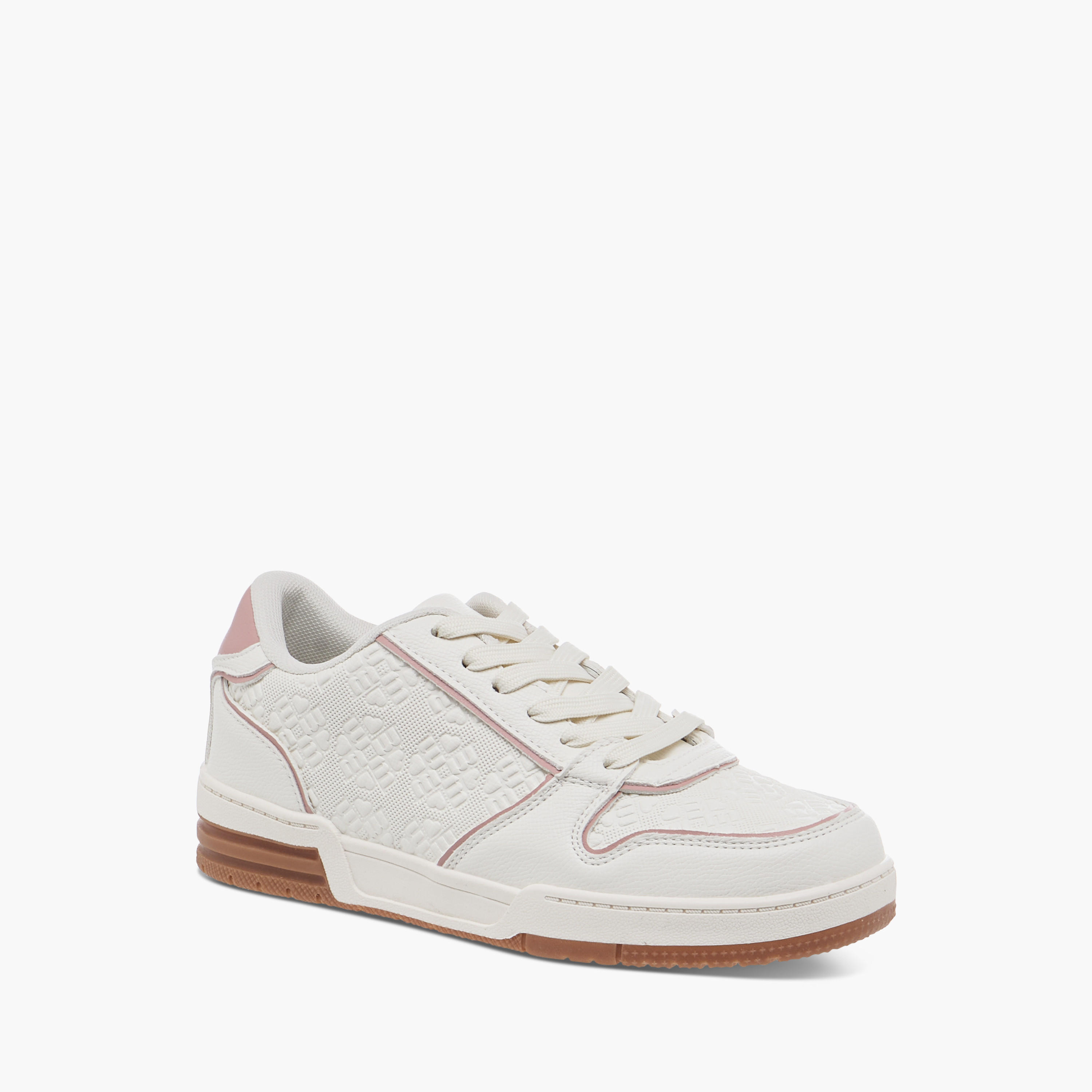 Missy Logo Embossed Sneakers with Lace-Up Closure-women-shoes-sneakers-image-2