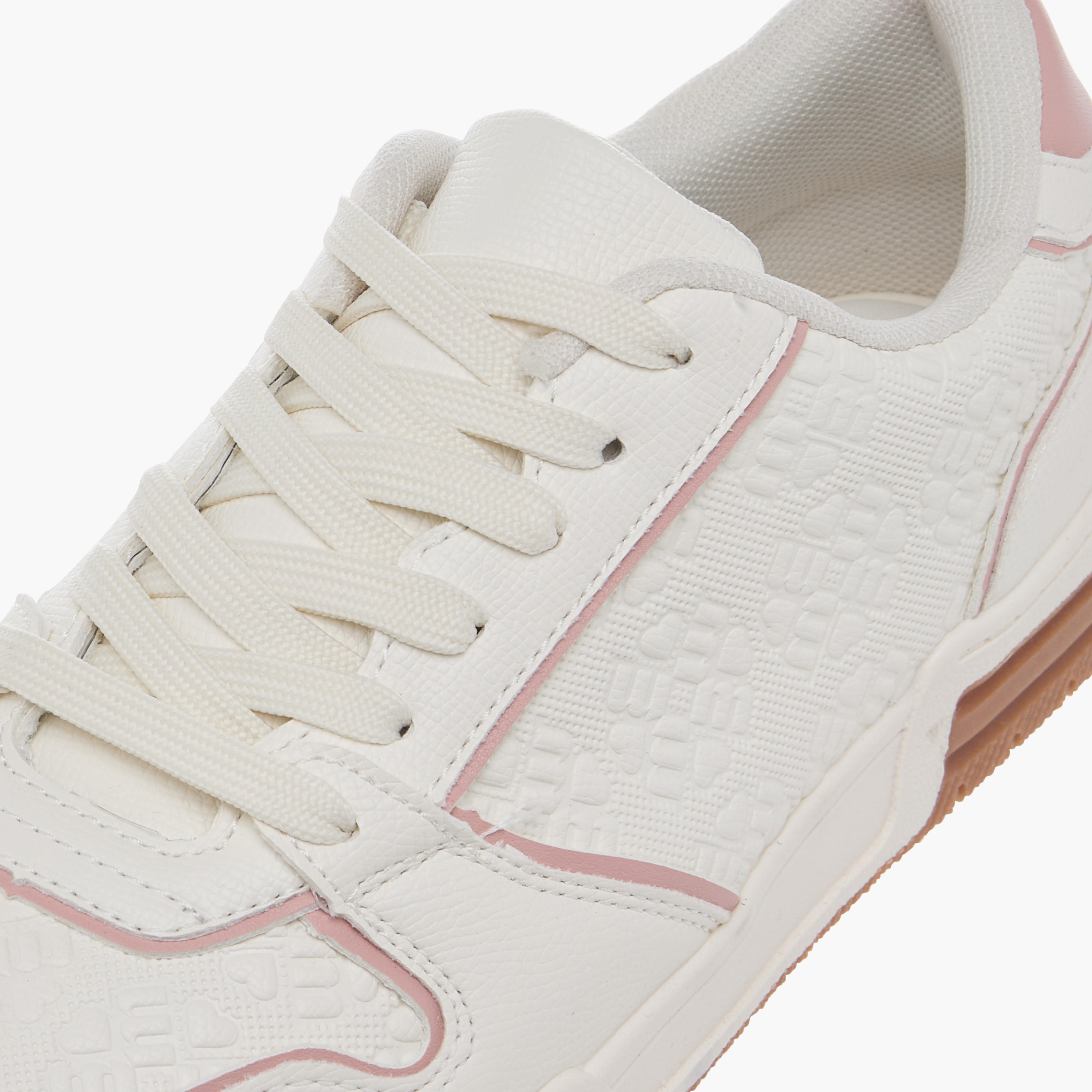Missy Logo Embossed Sneakers with Lace-Up Closure-women-shoes-sneakers-image-4