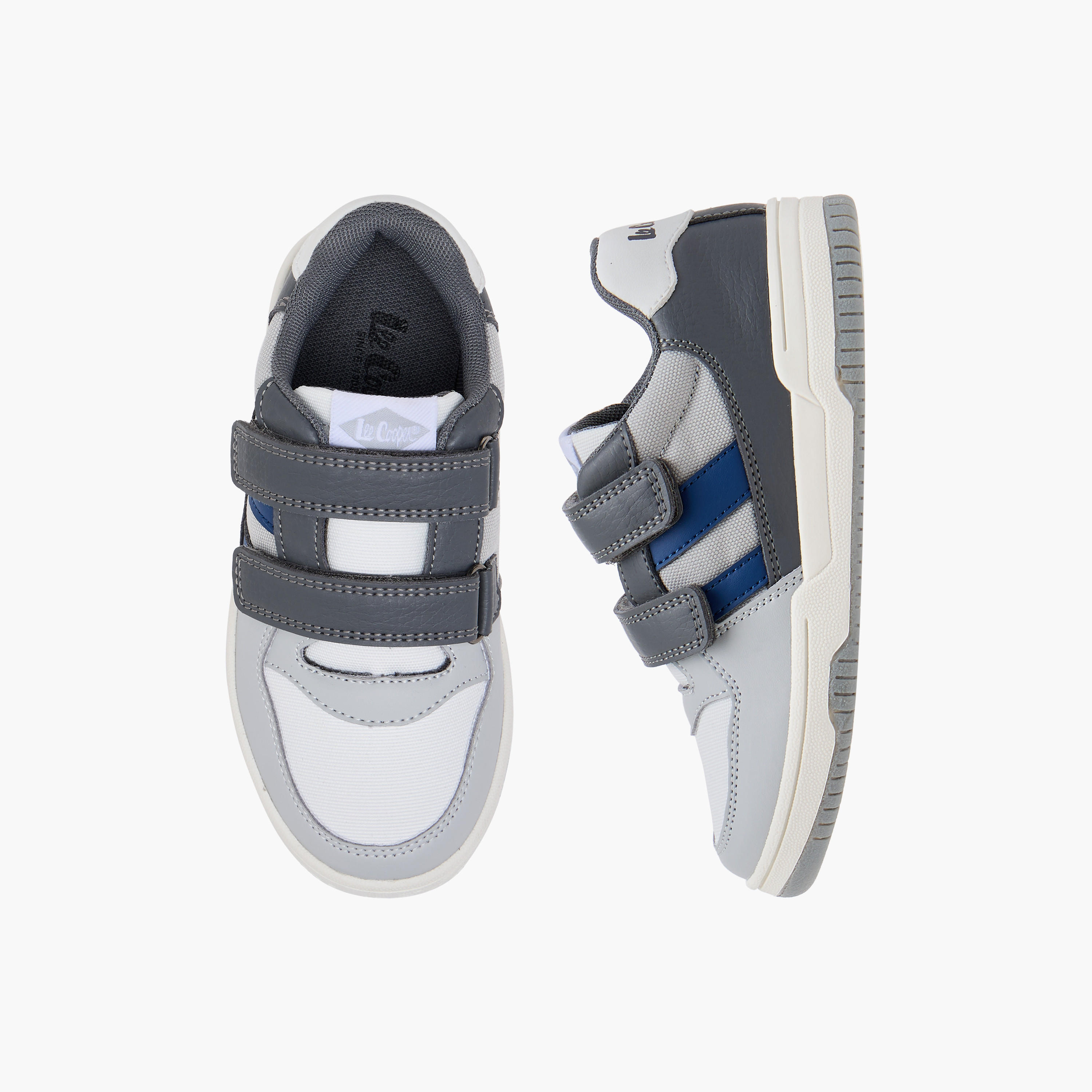 Lee Cooper Boys Panelled Sneakers with Hook and Loop Closure-boys-shoes-sneakers-image-1