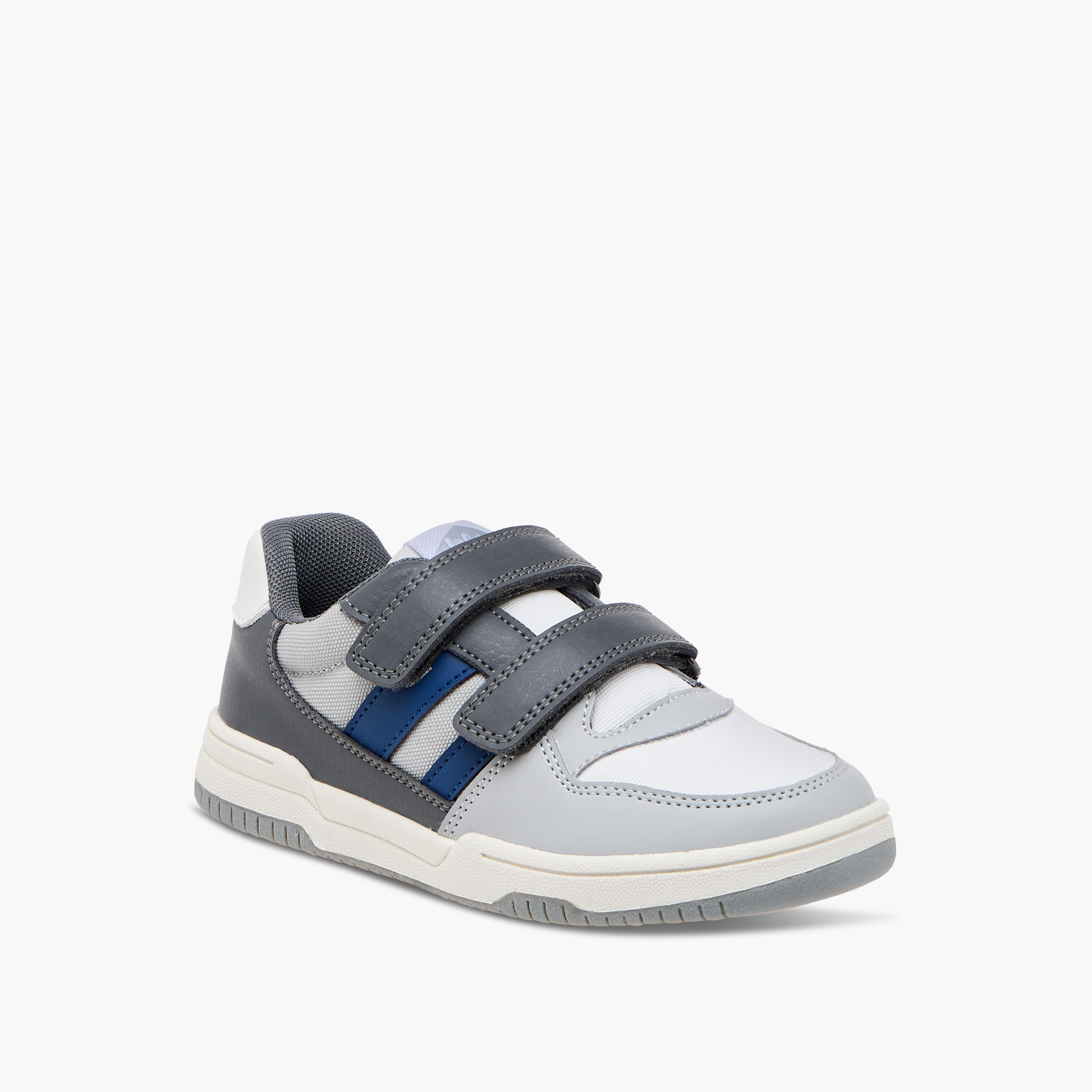 Lee Cooper Boys Panelled Sneakers with Hook and Loop Closure-boys-shoes-sneakers-image-2