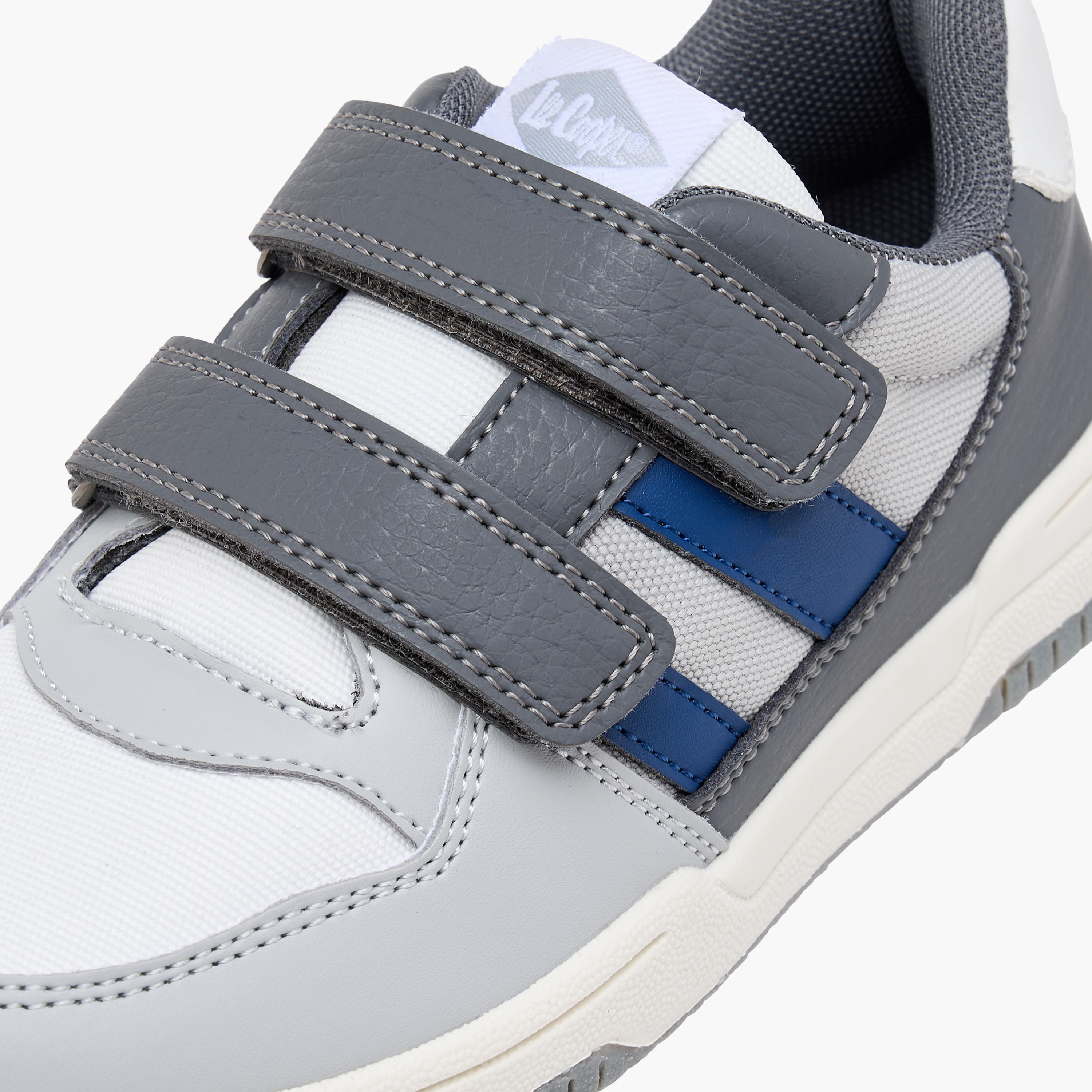 Lee Cooper Boys Panelled Sneakers with Hook and Loop Closure-boys-shoes-sneakers-image-4