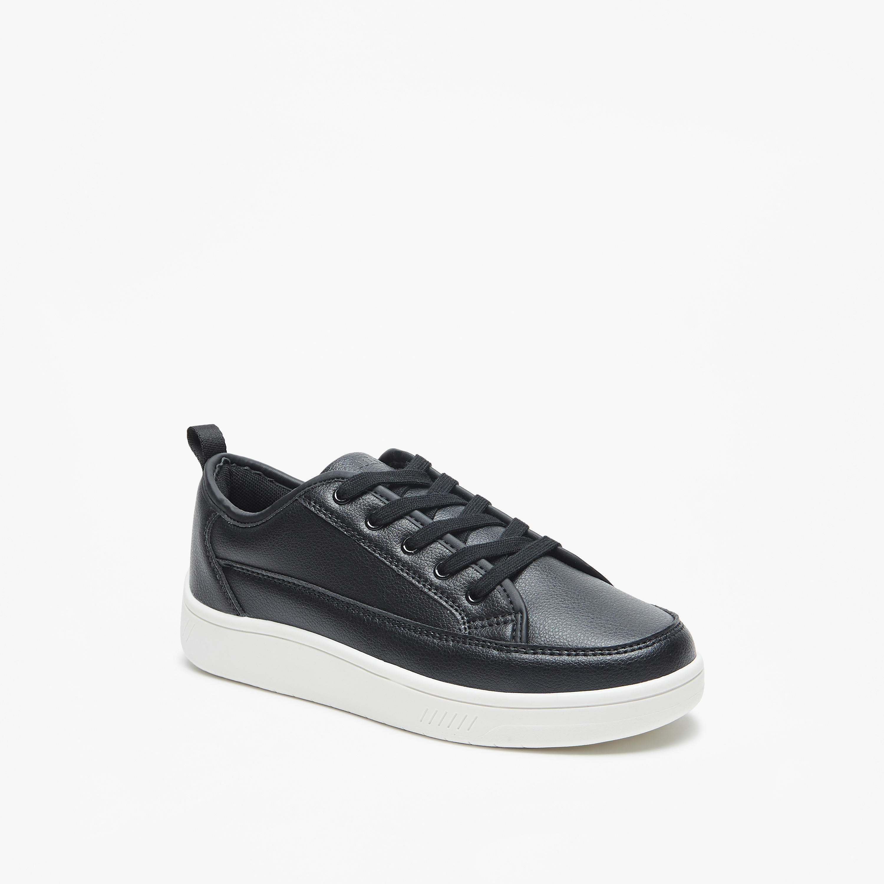 Missy Monotone Low Ankle Sneakers with Lace-Up Closure-women-shoes-sneakers-image-1