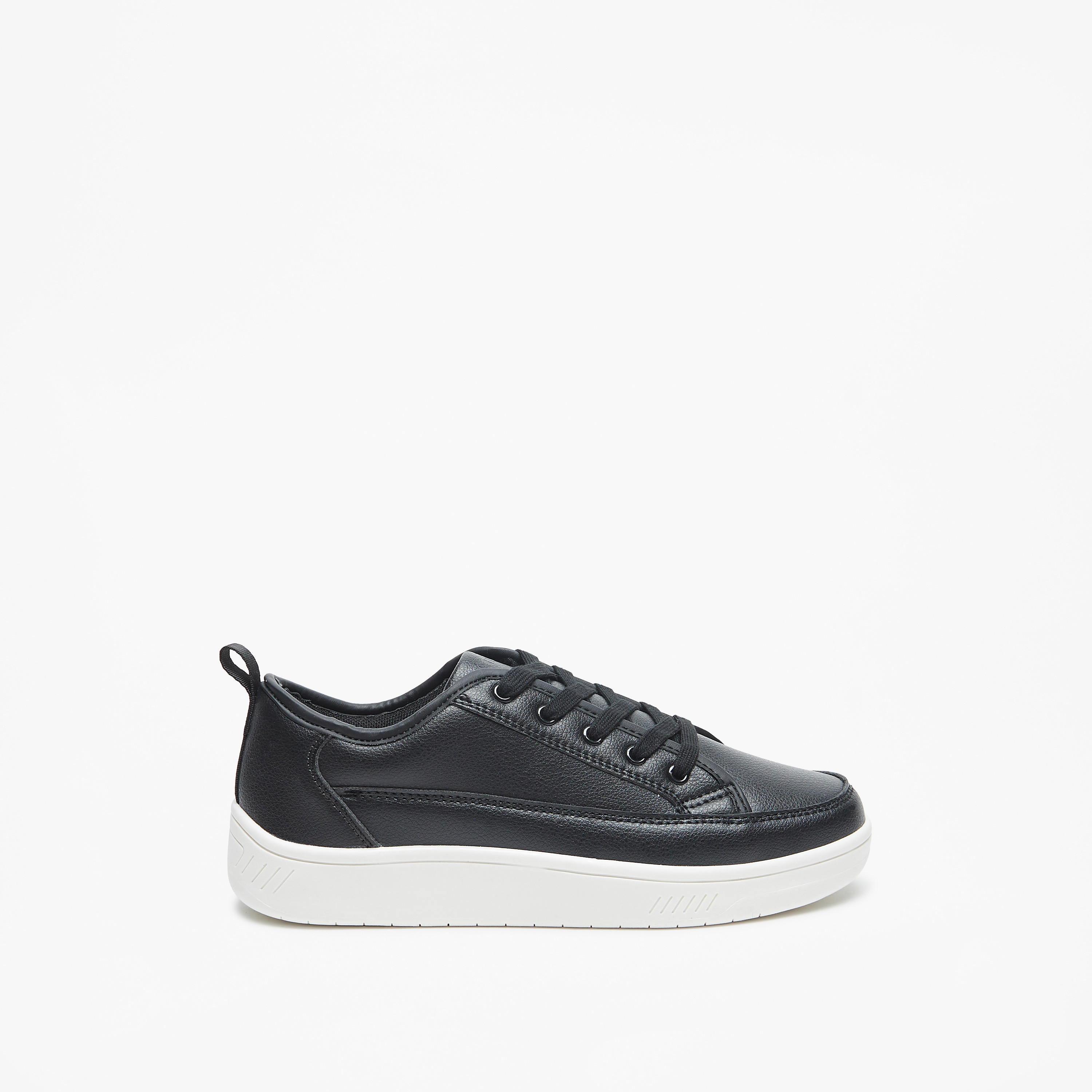 Missy Monotone Low Ankle Sneakers with Lace-Up Closure-women-shoes-sneakers-image-3