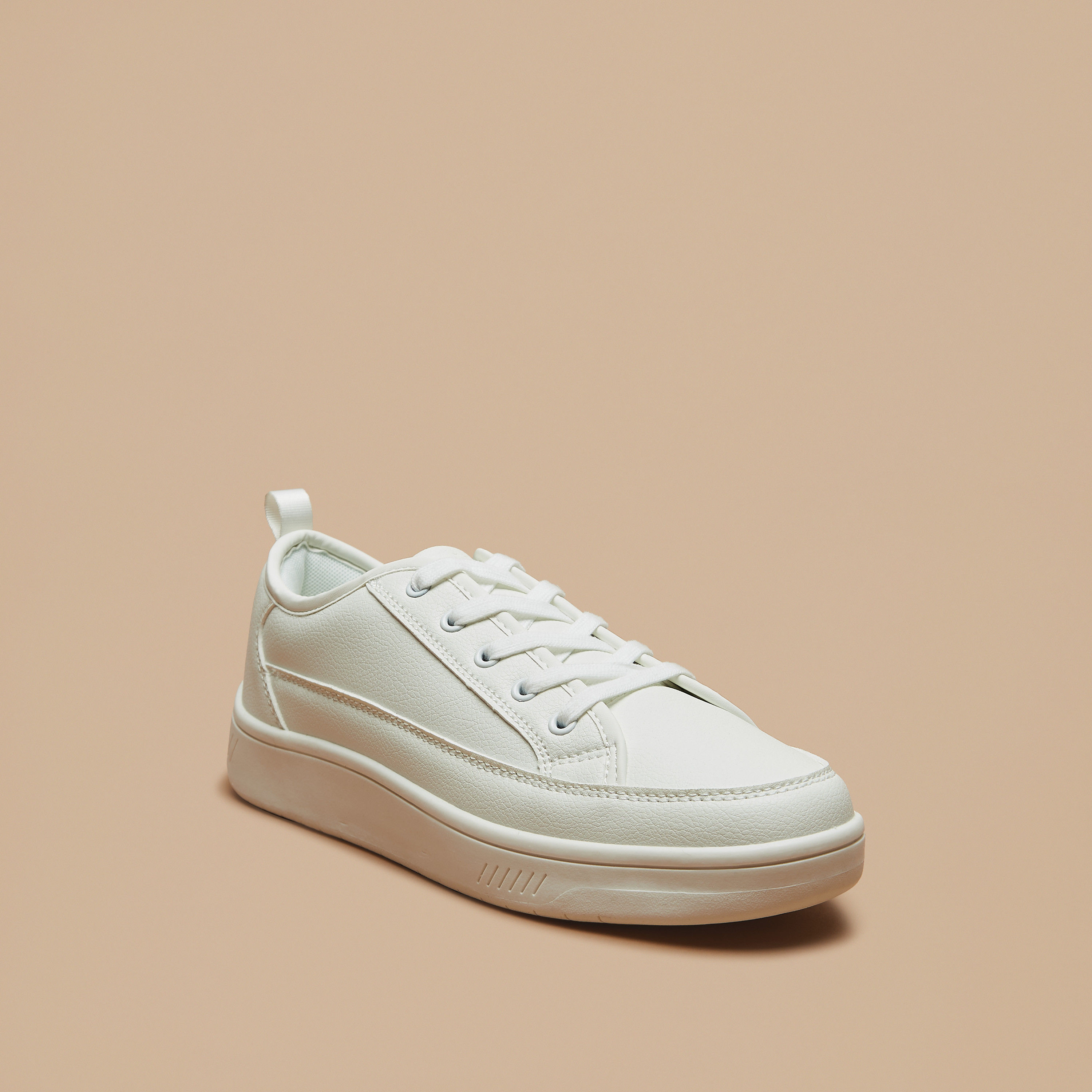 Missy Monotone Low Ankle Sneakers with Lace-Up Closure-women-shoes-sneakers-image-6