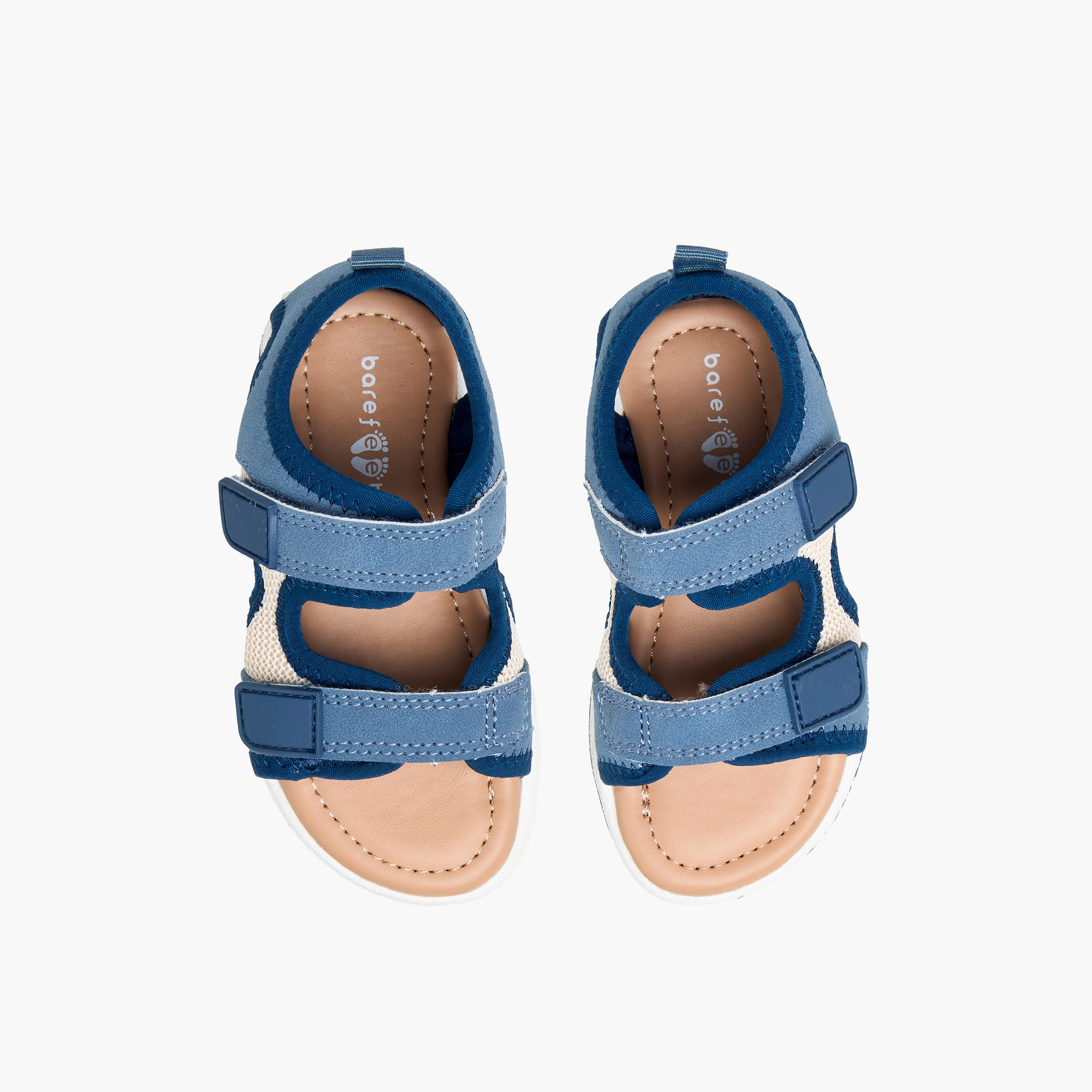 Barefeet Solid Sandals with Hook and Loop Closure-baby-boys-shoes-sandals-image-1