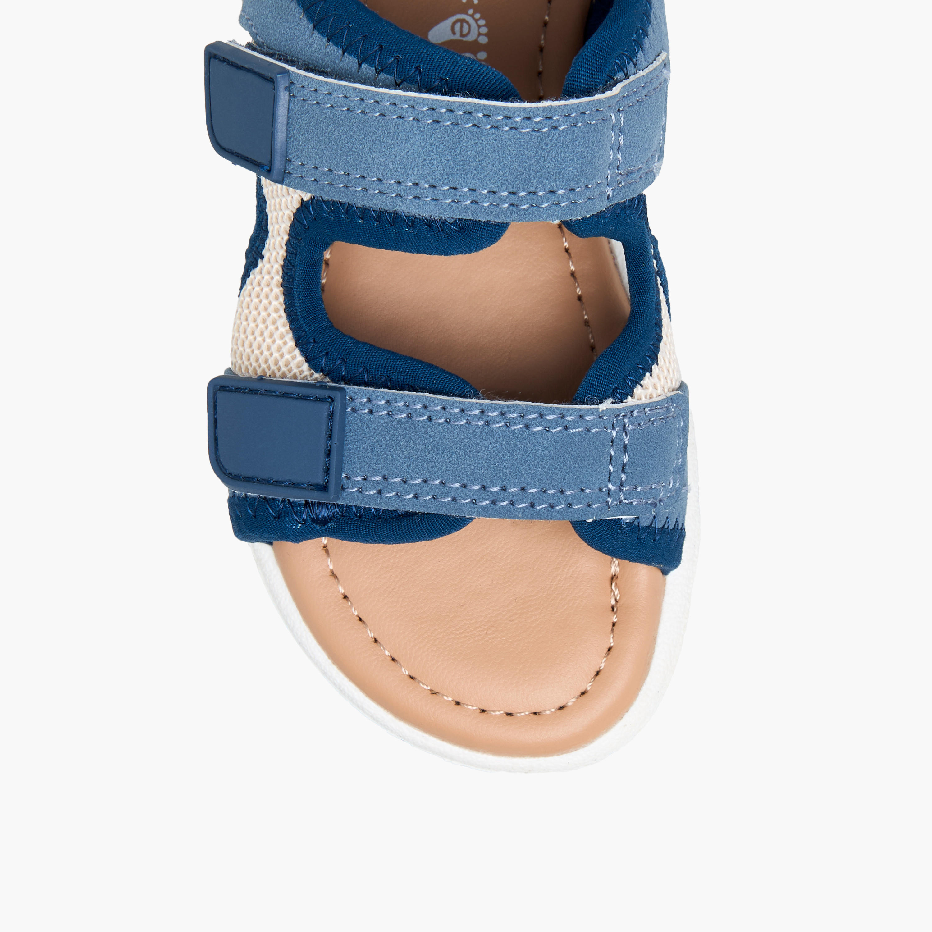 Barefeet Solid Sandals with Hook and Loop Closure-baby-boys-shoes-sandals-image-3
