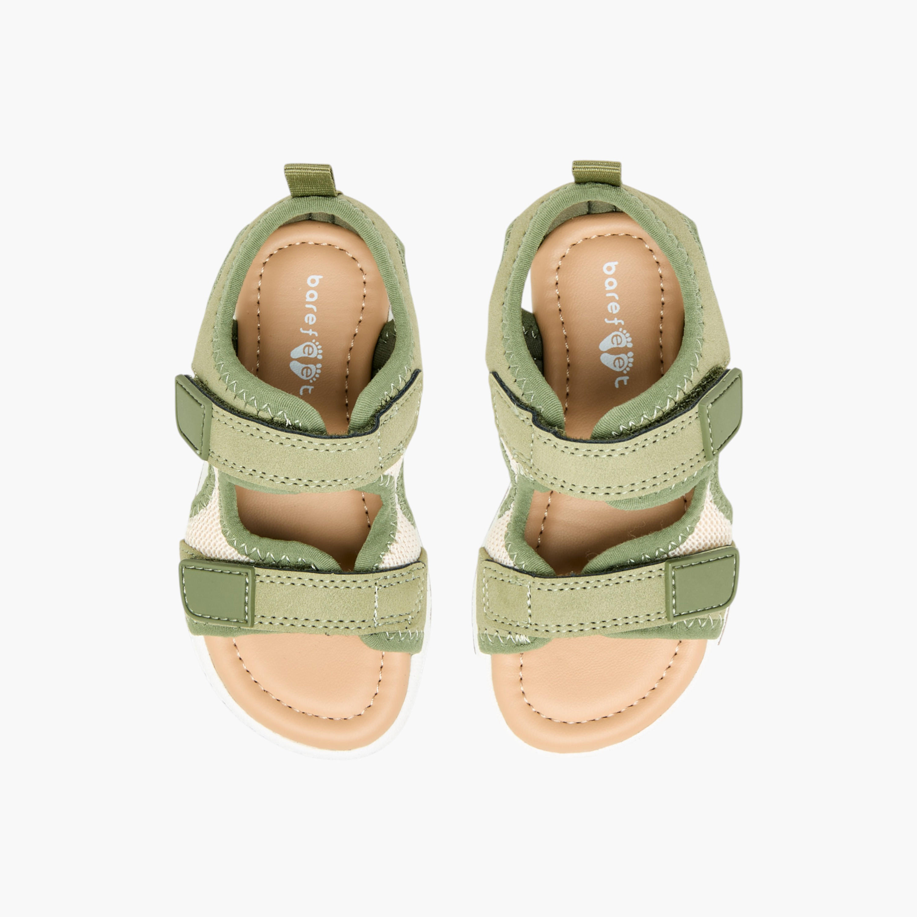 Barefeet Solid Sandals with Hook and Loop Closure-baby-boys-shoes-sandals-image-1