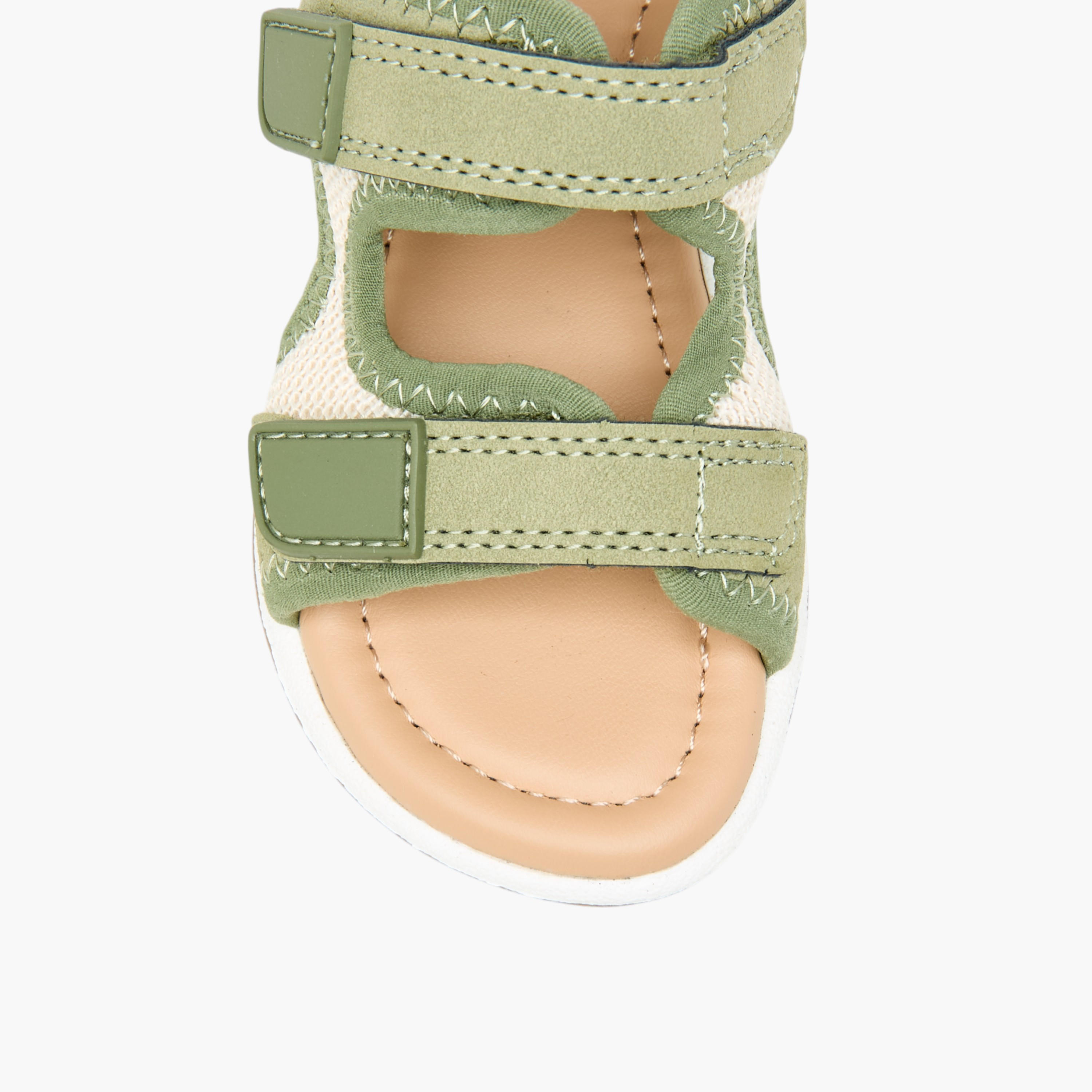 Barefeet Solid Sandals with Hook and Loop Closure-baby-boys-shoes-sandals-image-3