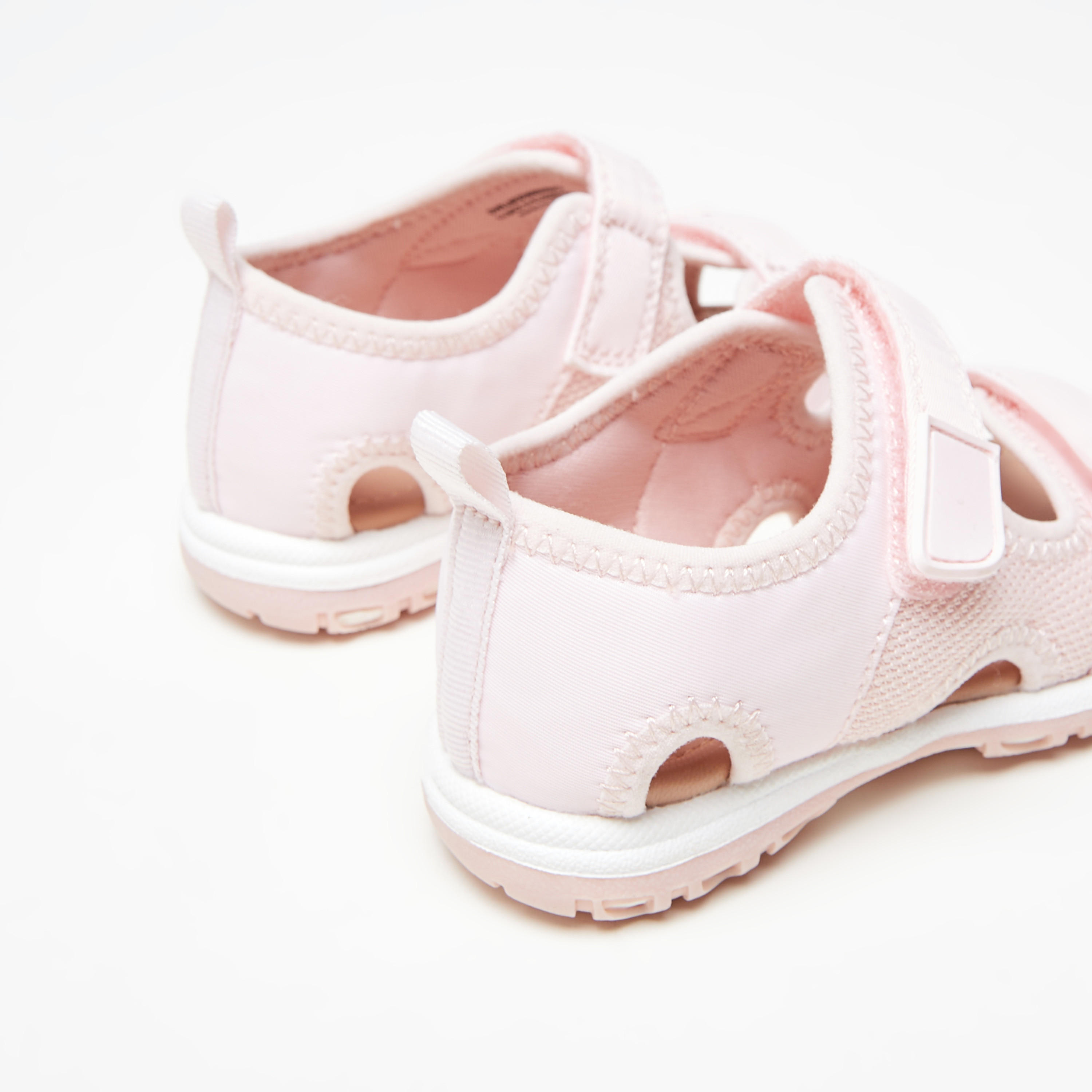 Barefeet Textured Sandals with Hook and Loop Closure-baby-girls-shoes-sandals-image-3