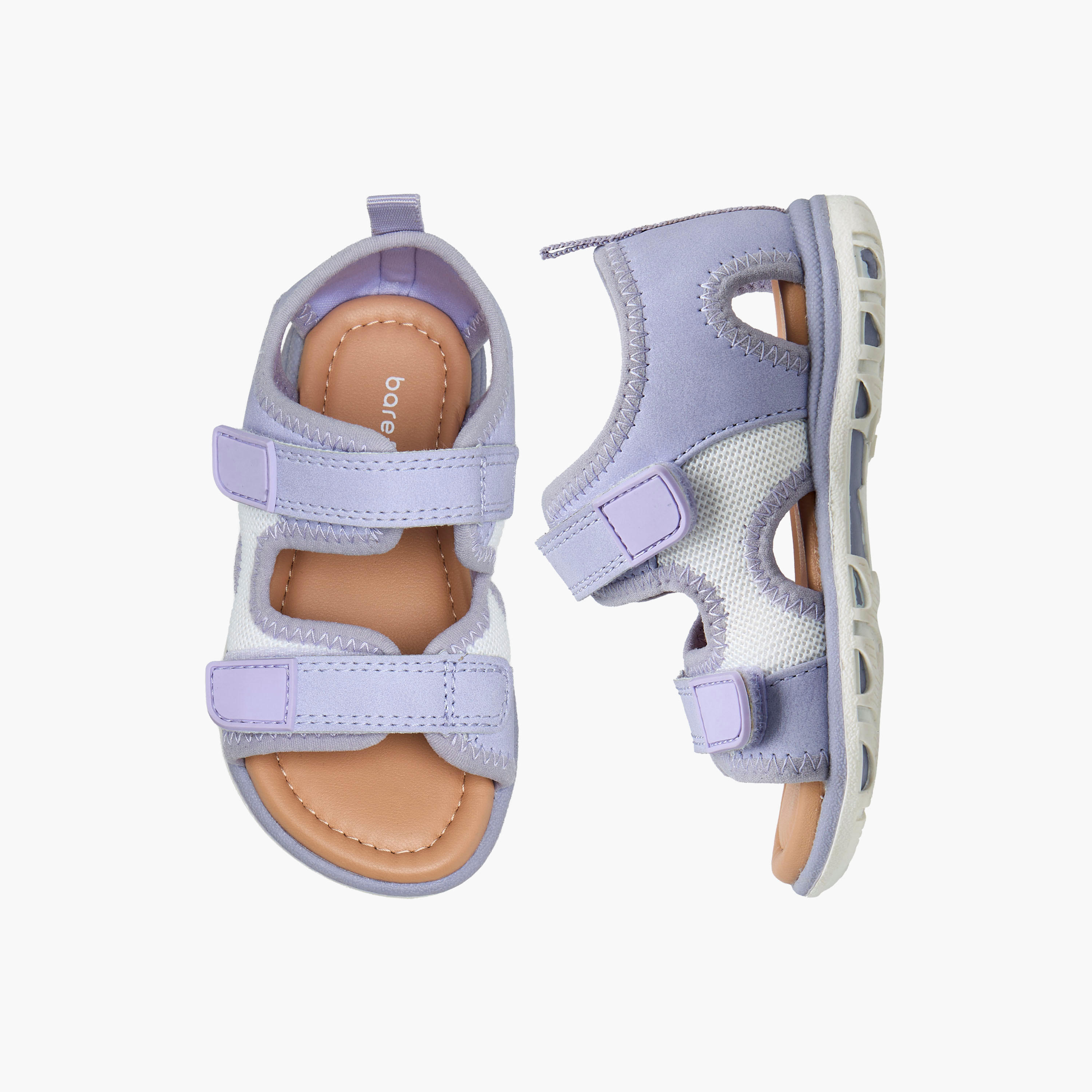 Barefeet Girls Hook & Loop Strap Sandals-girls-shoes-sandals-image-1