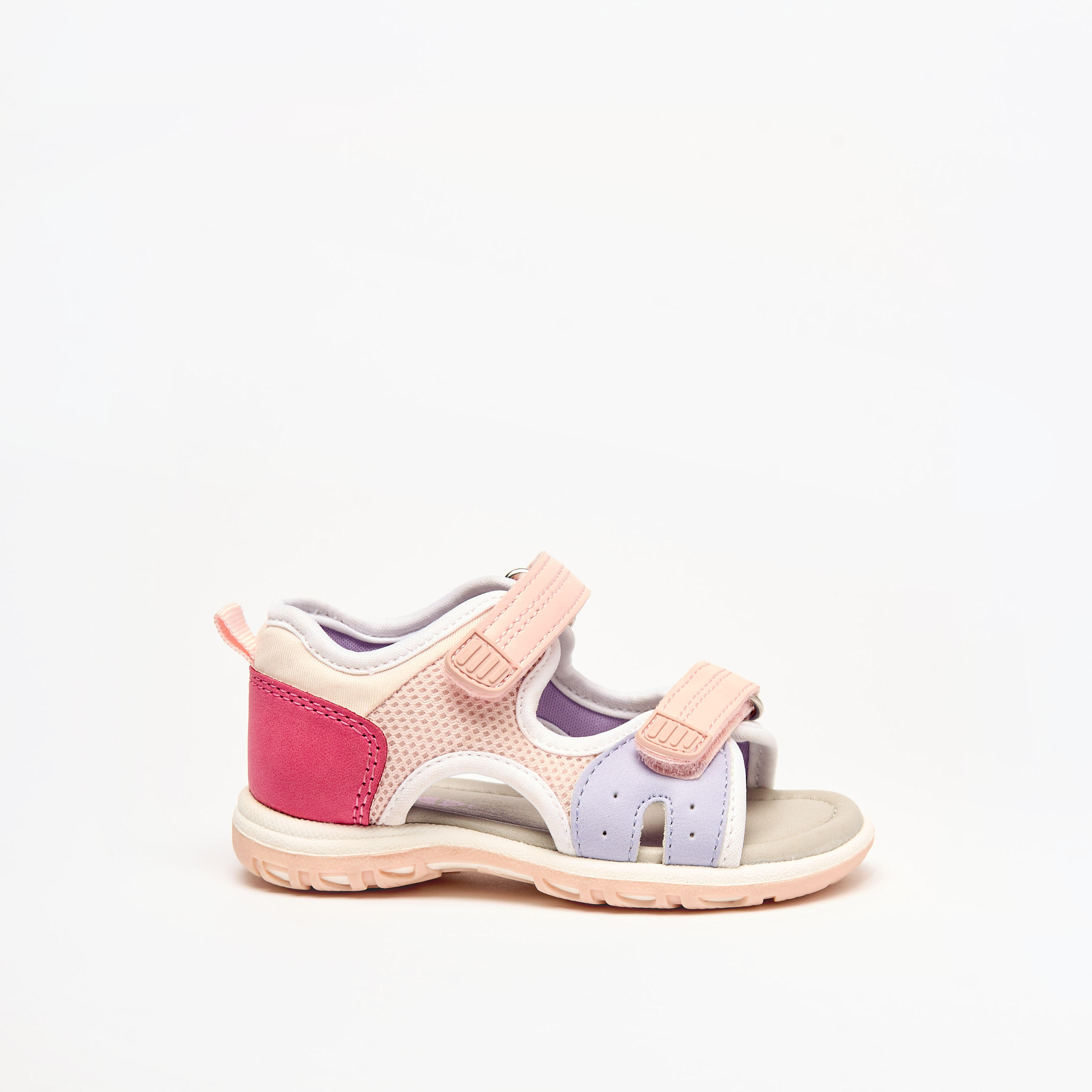 Barefeet Panelled Sandals with Hook and Loop Closure-girls-shoes-sandals-image-3