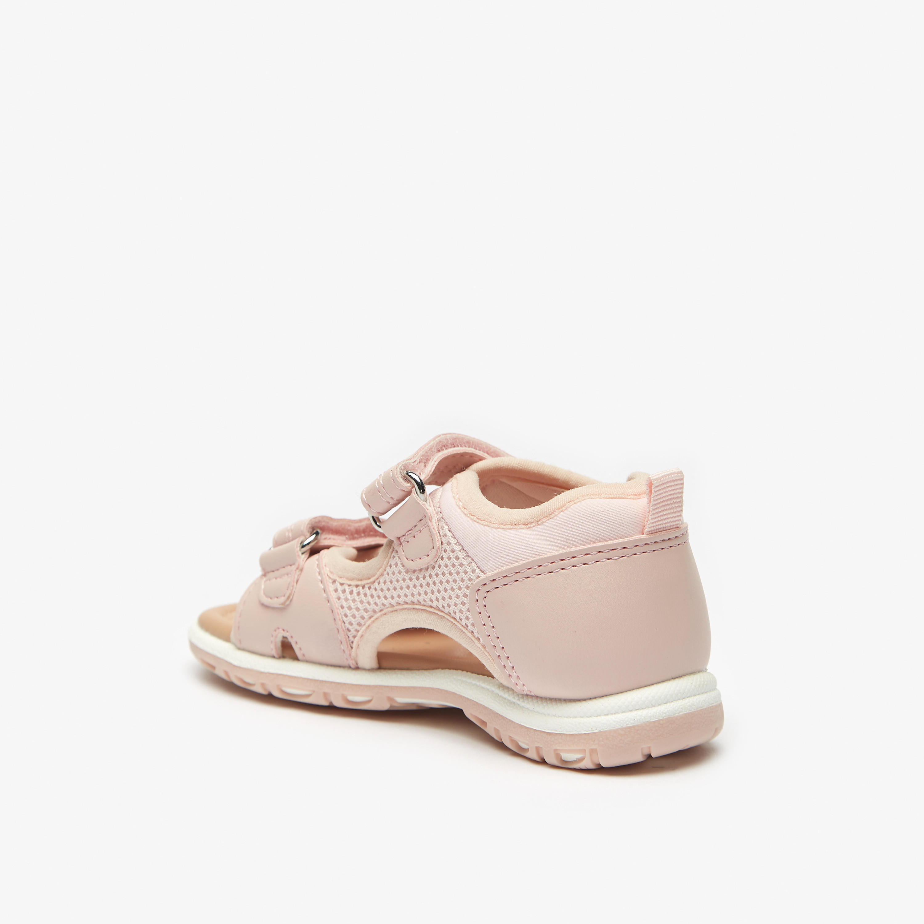 Barefeet Textured Strap Sandals with Hook and Loop Closure-girls-shoes-sandals-image-2