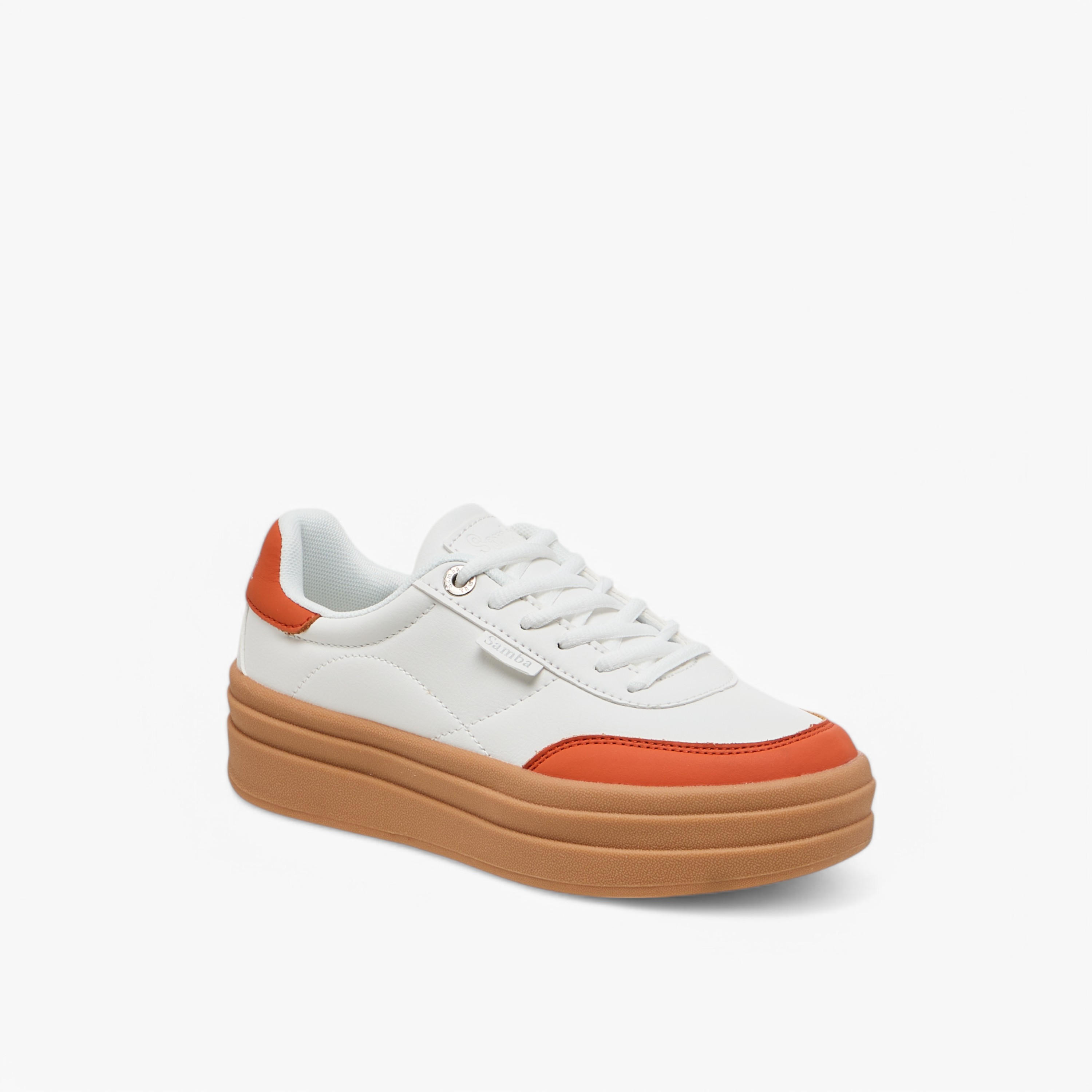 Samba Womens' Panelled Lace-Up Sneakers-women-shoes-sneakers-image-2