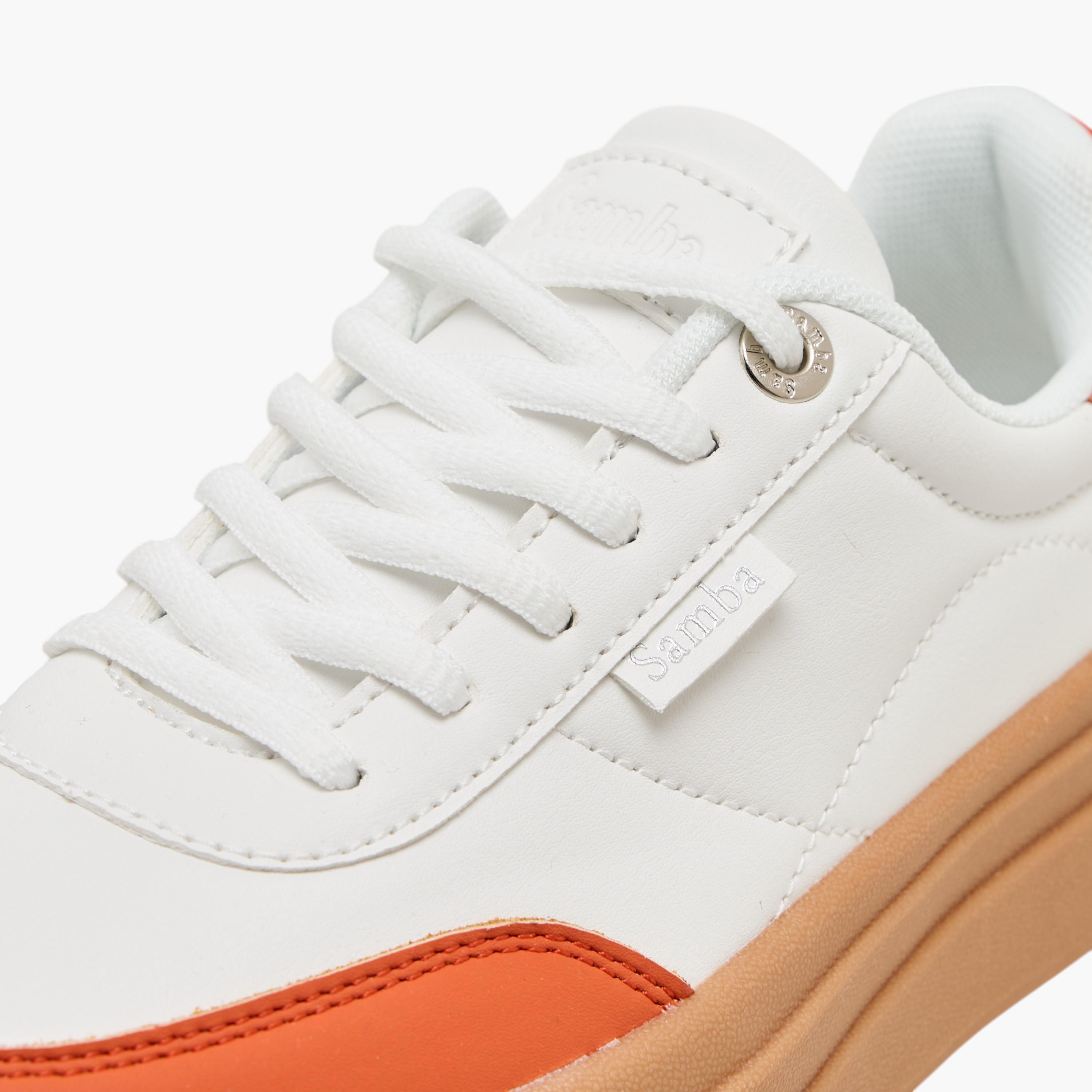 Samba Womens' Panelled Lace-Up Sneakers-women-shoes-sneakers-image-4
