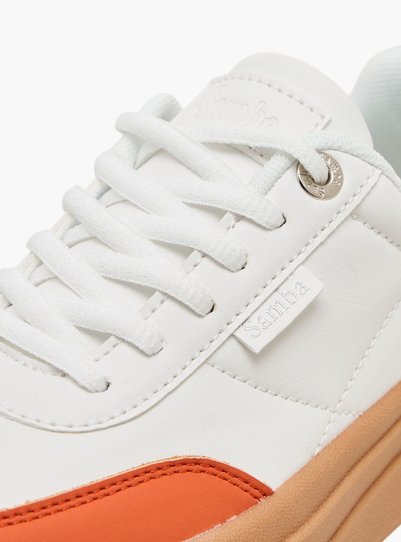 Samba Womens' Panelled Lace-Up Sneakers-women-shoes-sneakers-image-4