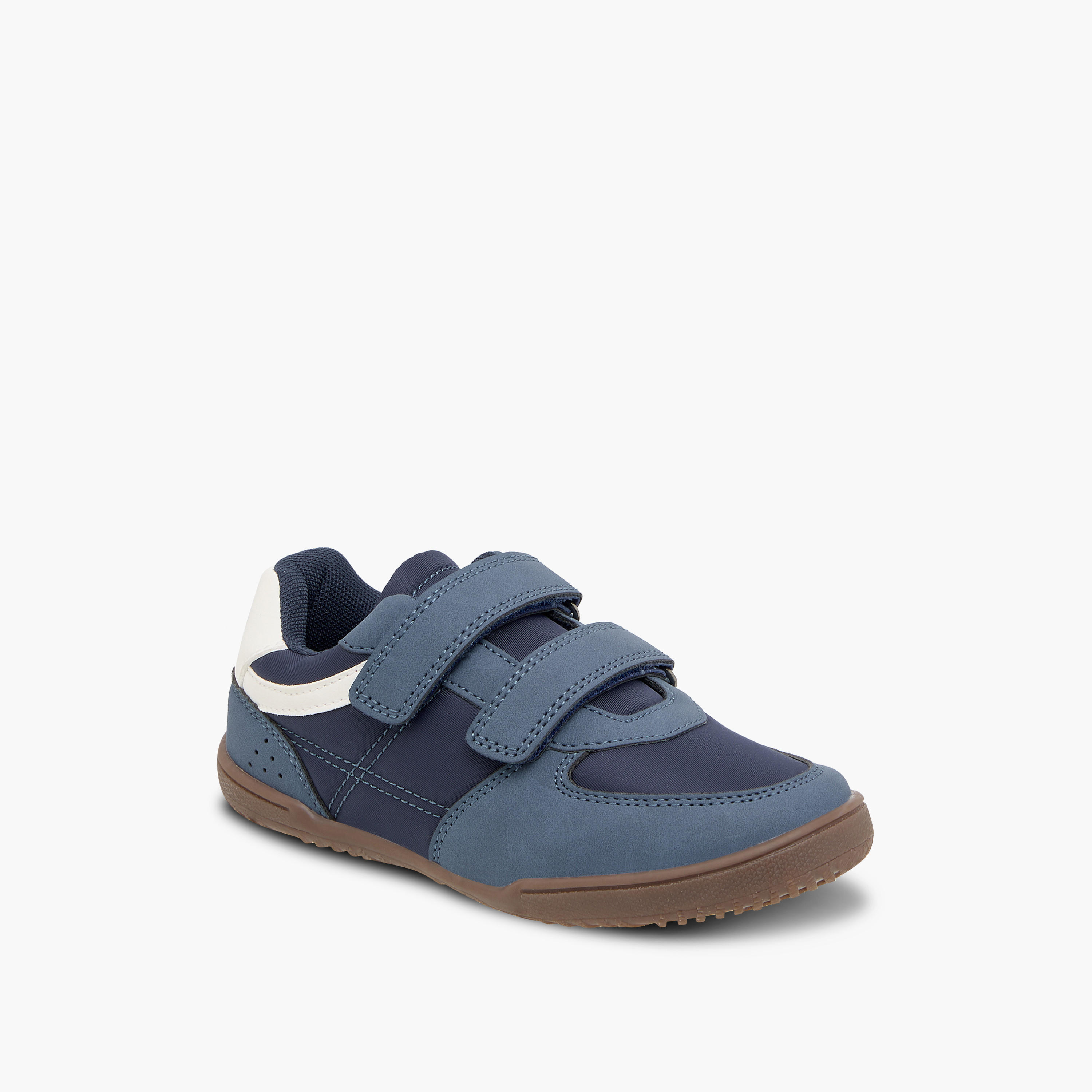 Juniors Panelled Sneakers with Hook and Loop Closure-boys-shoes-sneakers-image-2