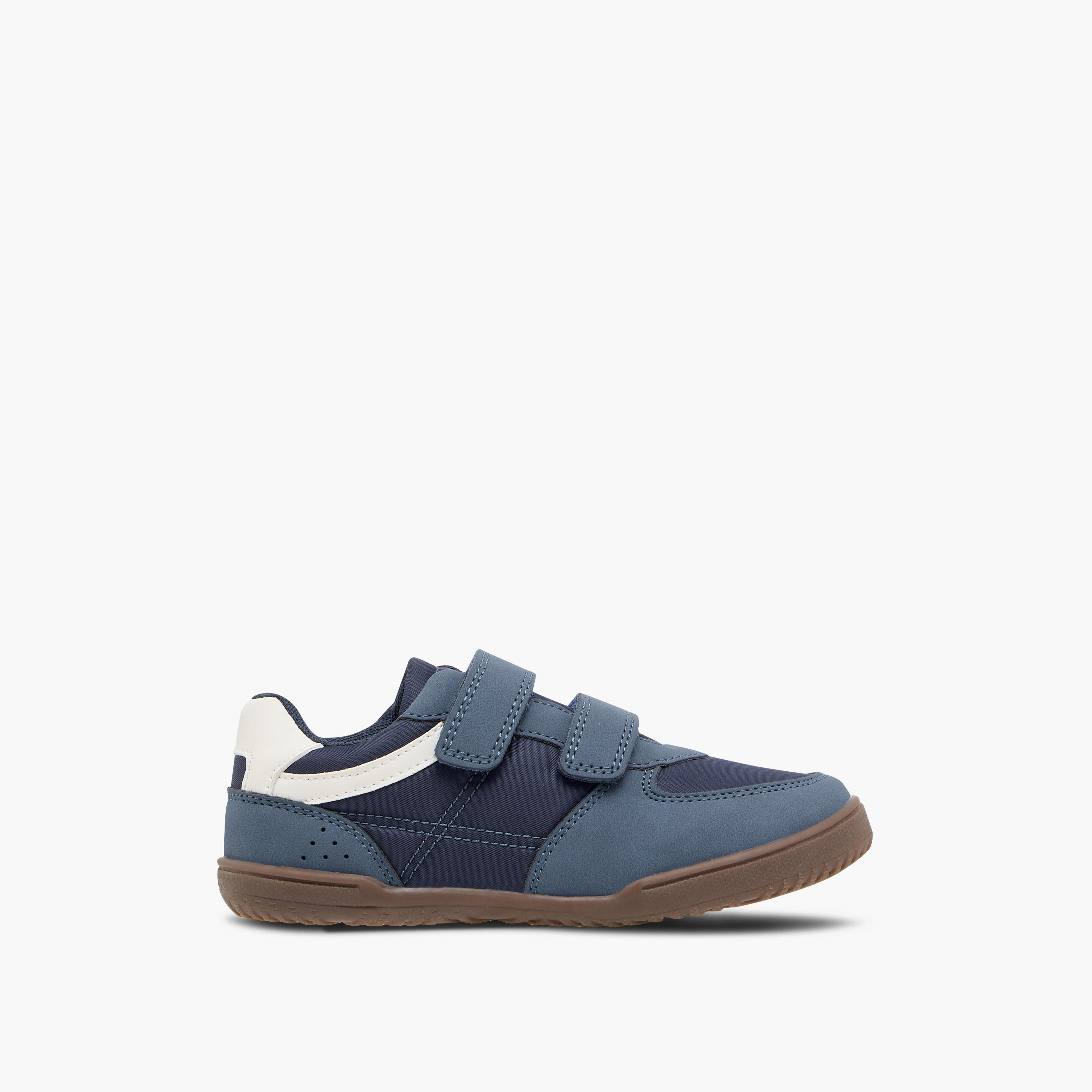 Juniors Panelled Sneakers with Hook and Loop Closure-boys-shoes-sneakers-image-3
