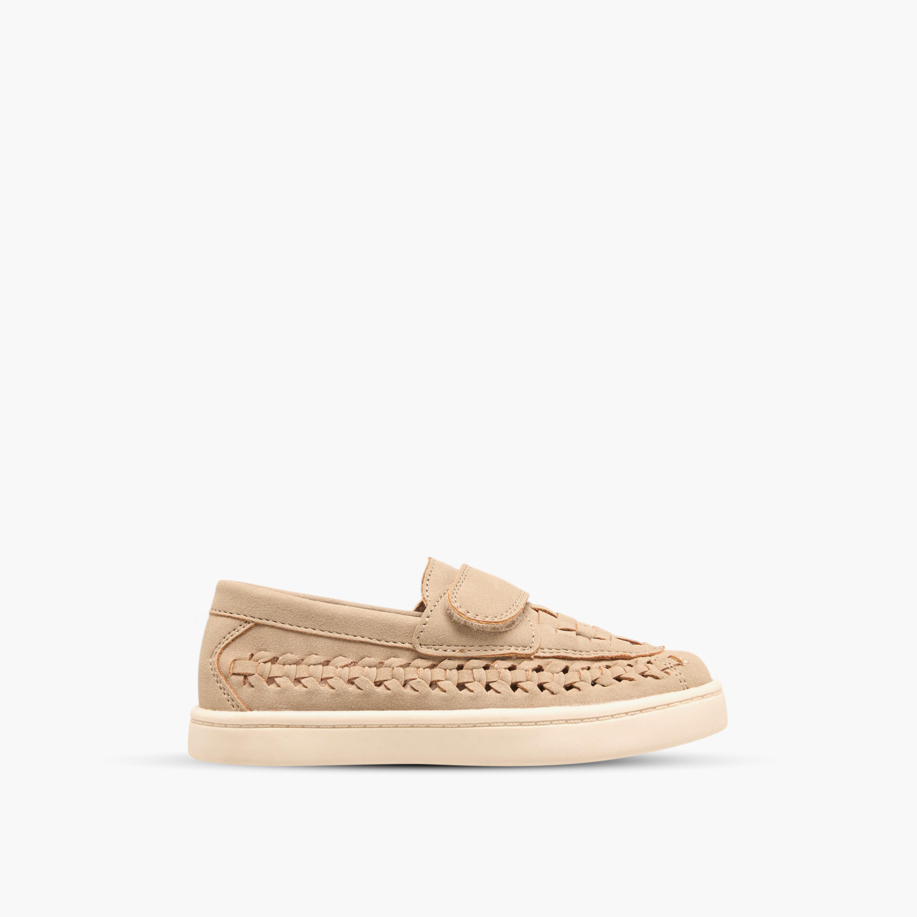 Barefeet Weave Textured Loafers with Hook and Loop Closure-boys-shoes-loafers-image-3