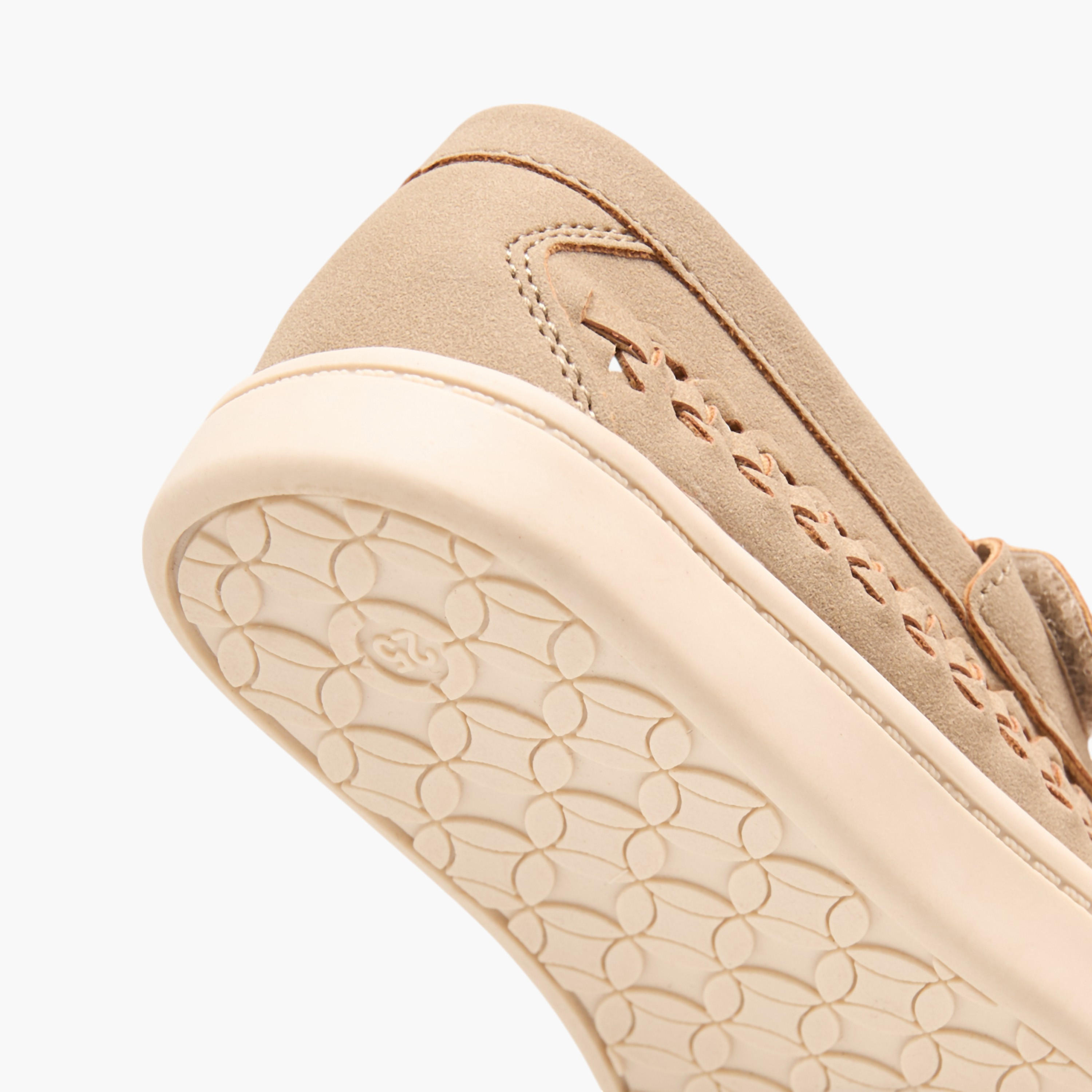 Barefeet Weave Textured Loafers with Hook and Loop Closure-boys-shoes-loafers-image-5