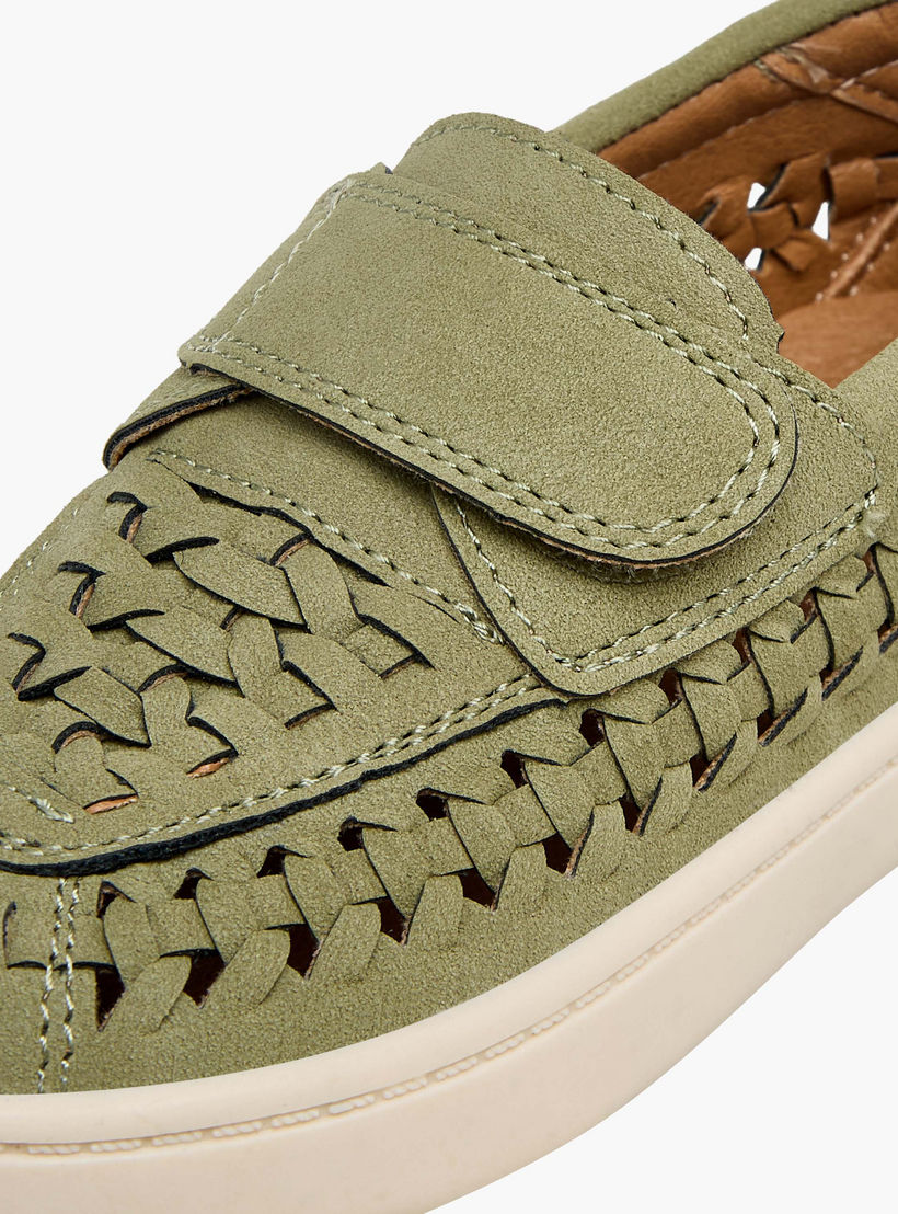 Juniors Boys Weave Detail Loafers-boys-shoes-loafers-image-4