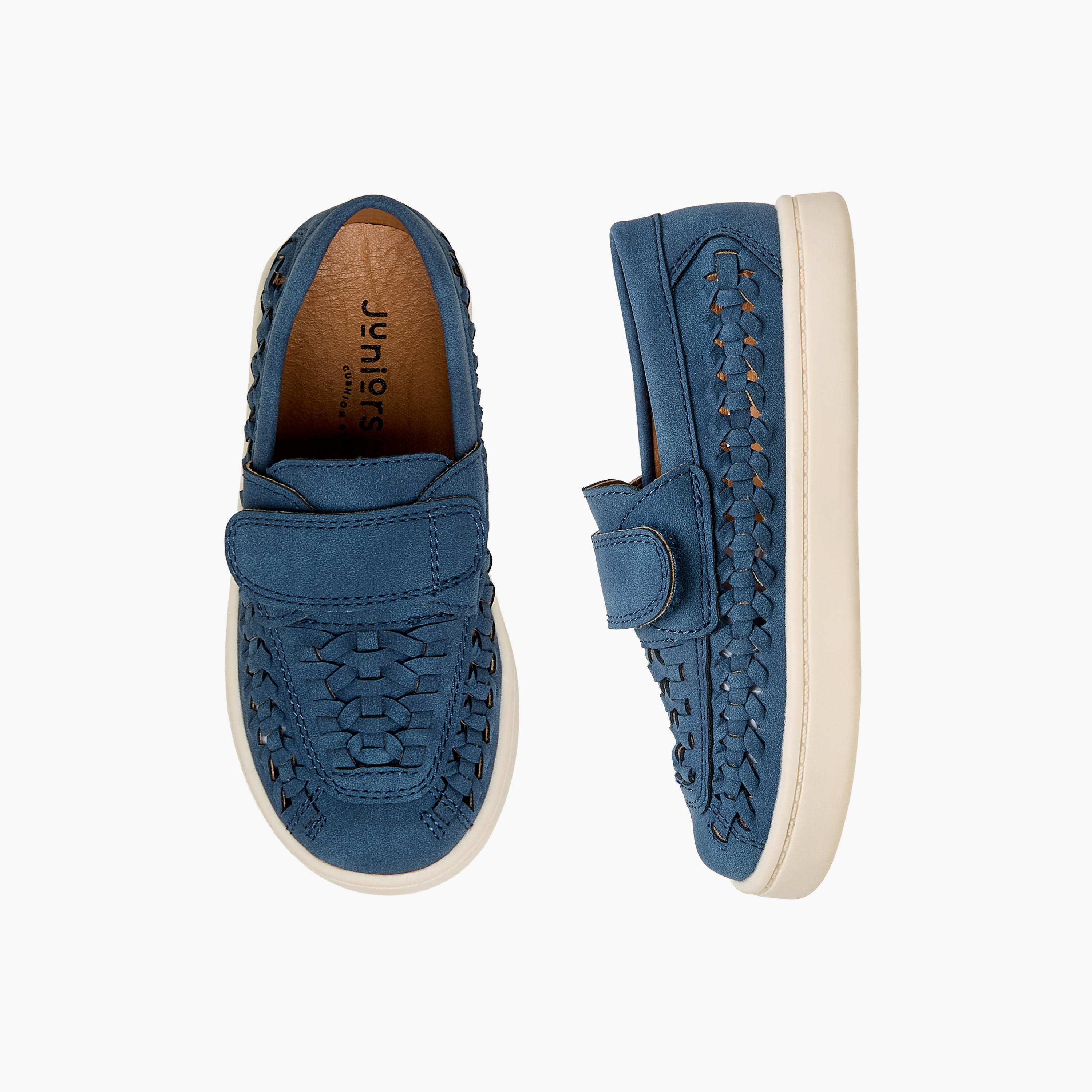 Juniors Boys Weave Detail Loafers-boys-shoes-loafers-image-1