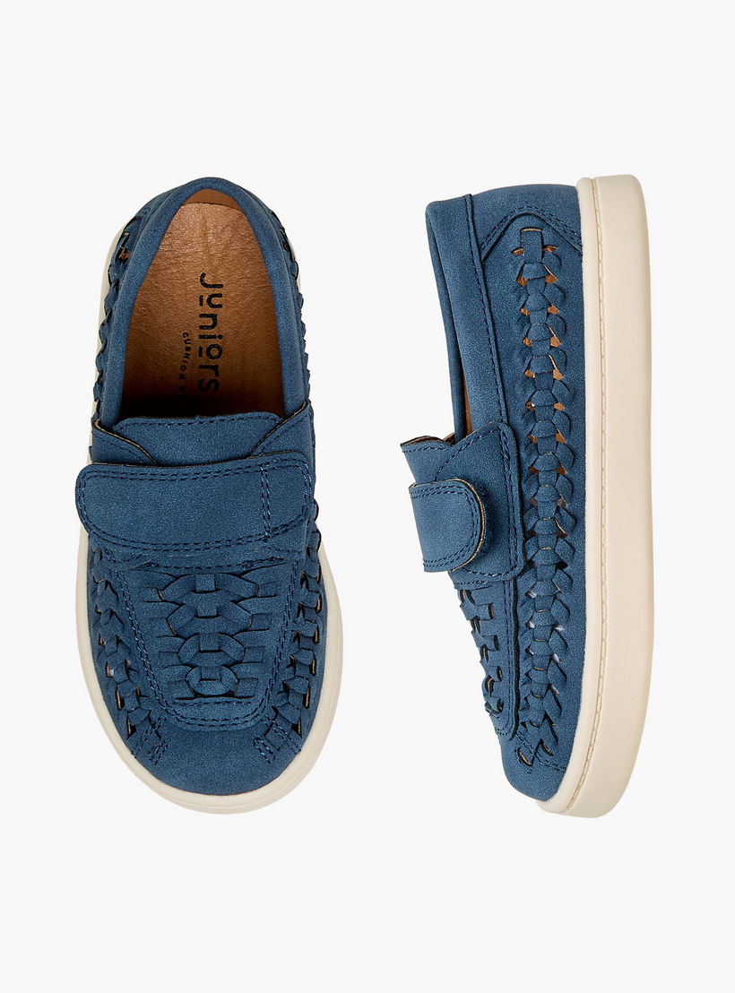 Juniors Boys Weave Detail Loafers-boys-shoes-loafers-image-1