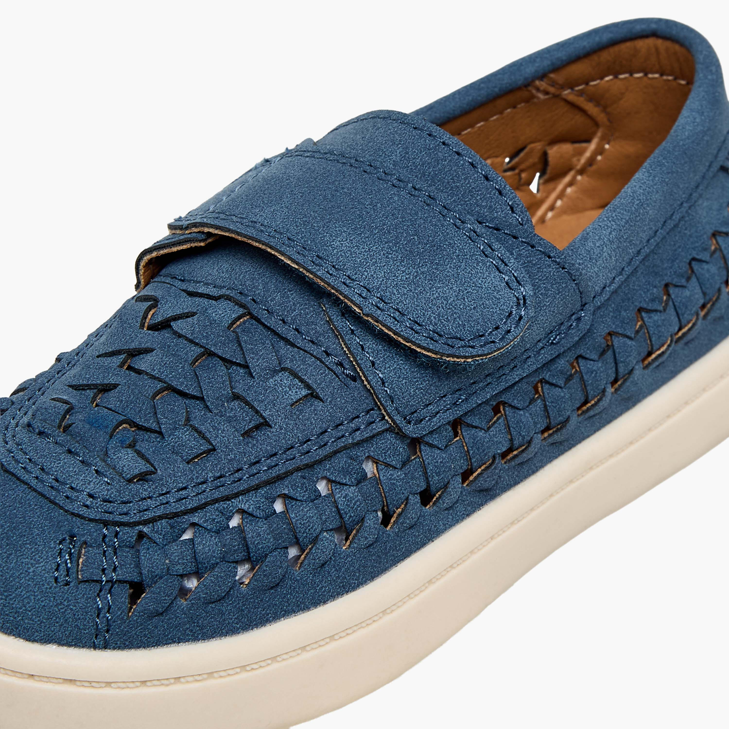 Juniors Boys Weave Detail Loafers-boys-shoes-loafers-image-4