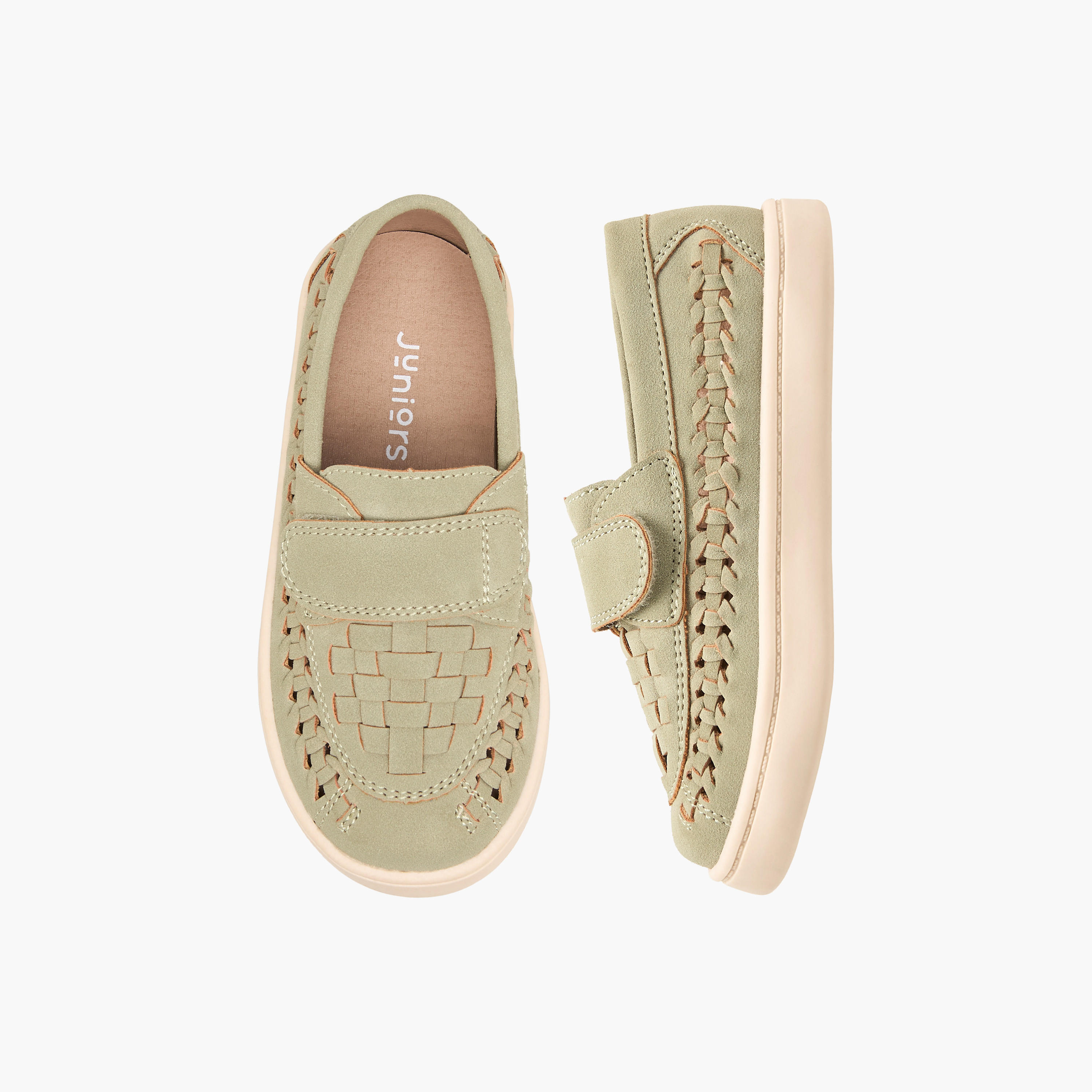 Juniors Textured Slip-On Loafers-boys-shoes-loafers-image-1