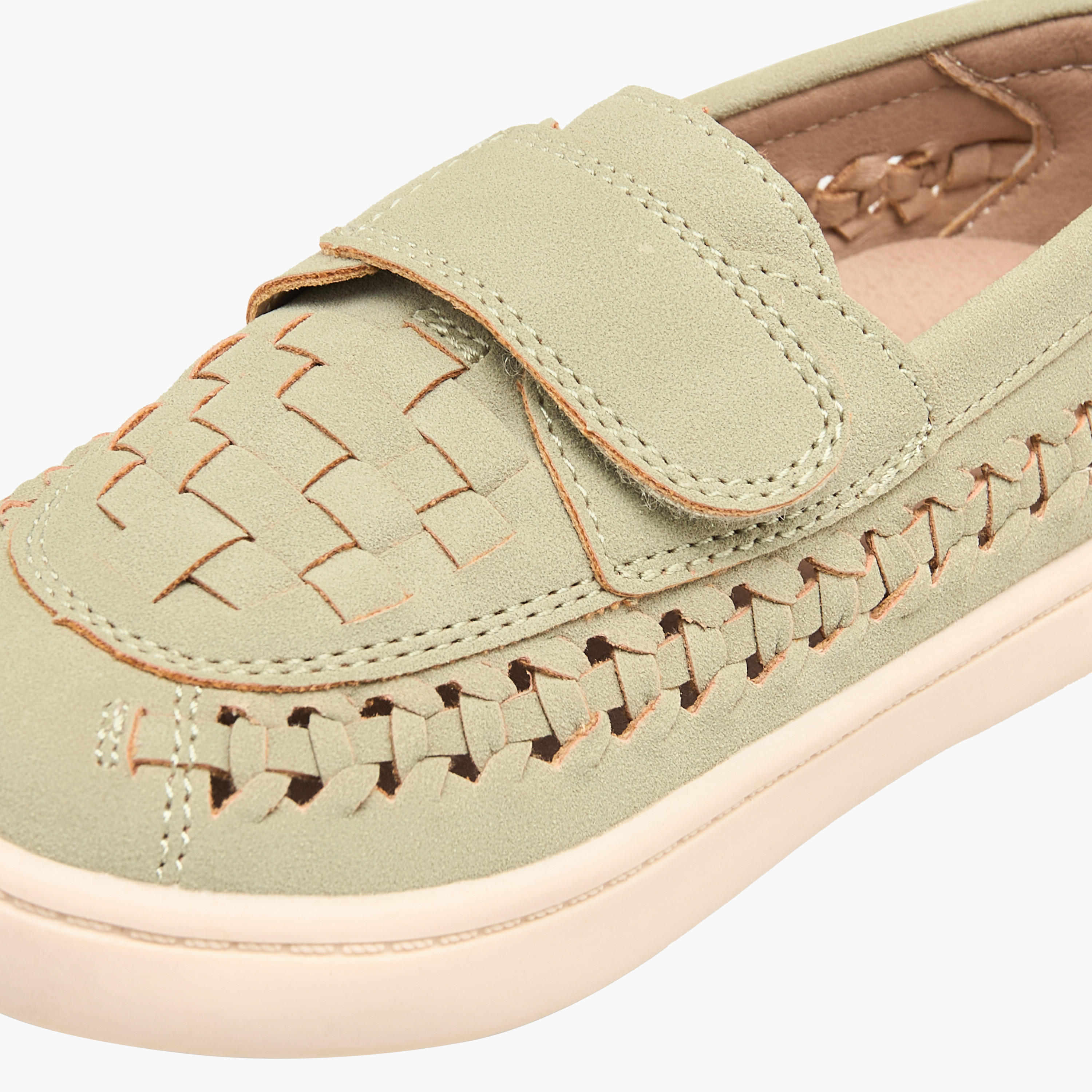 Juniors Textured Slip-On Loafers-boys-shoes-loafers-image-4