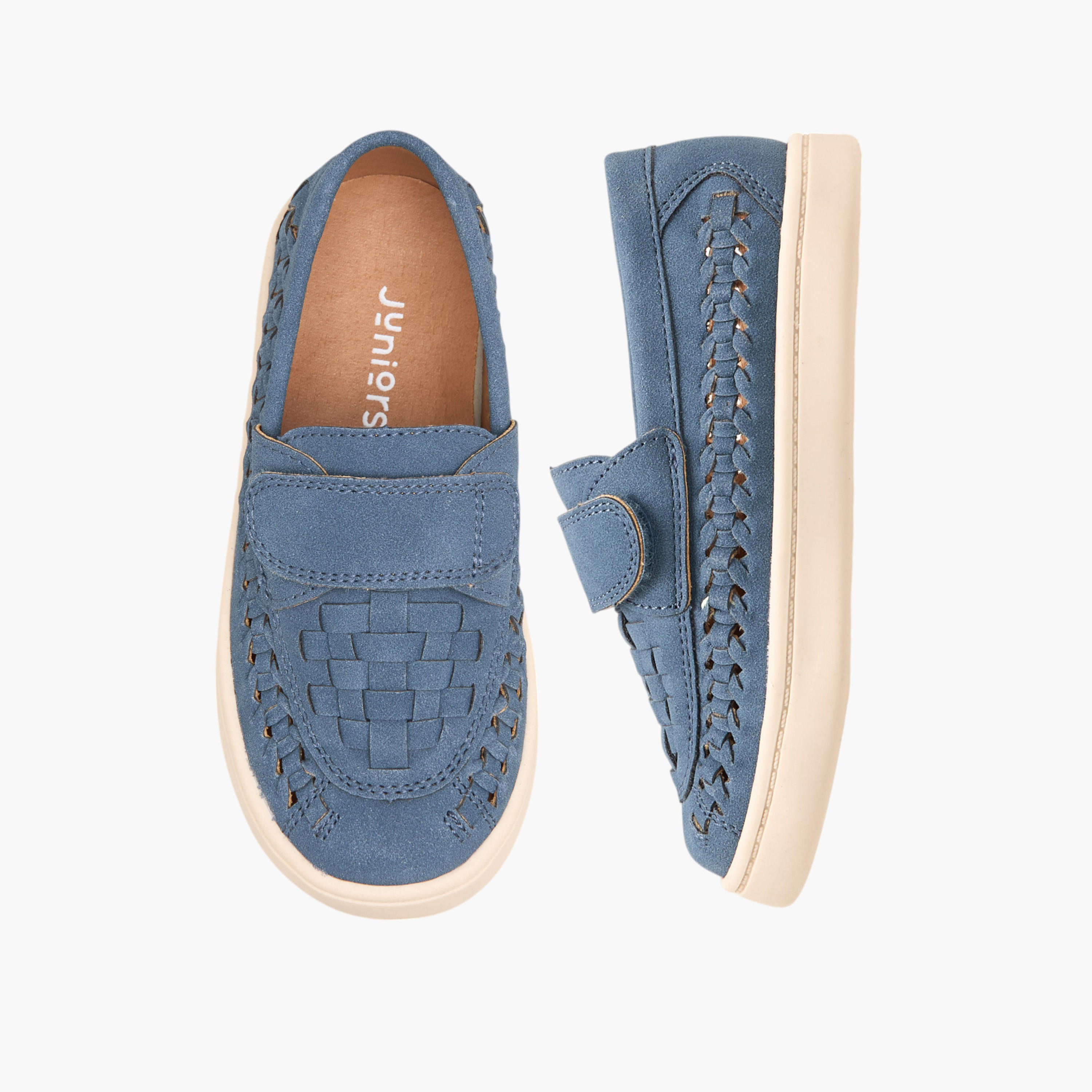 Juniors Textured Slip-On Loafers-boys-shoes-loafers-image-1