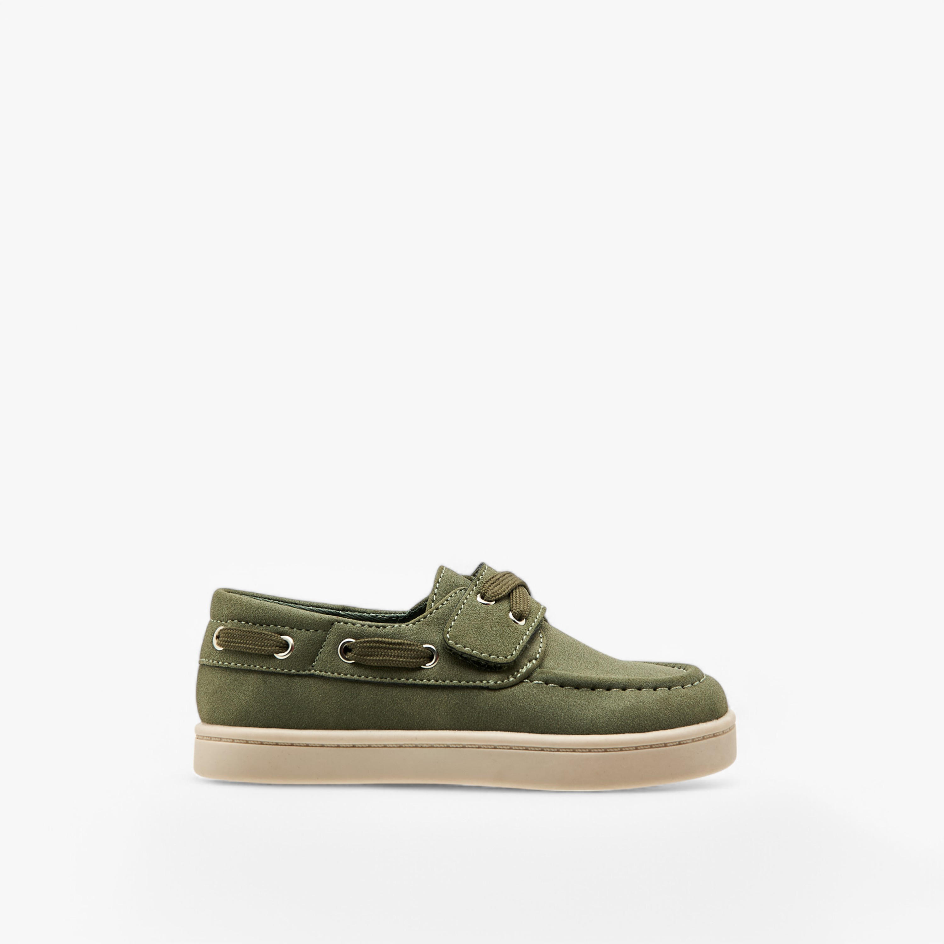 Juniors Lace Detail Loafers with Hook and Loop Closure-boys-shoes-loafers-image-3
