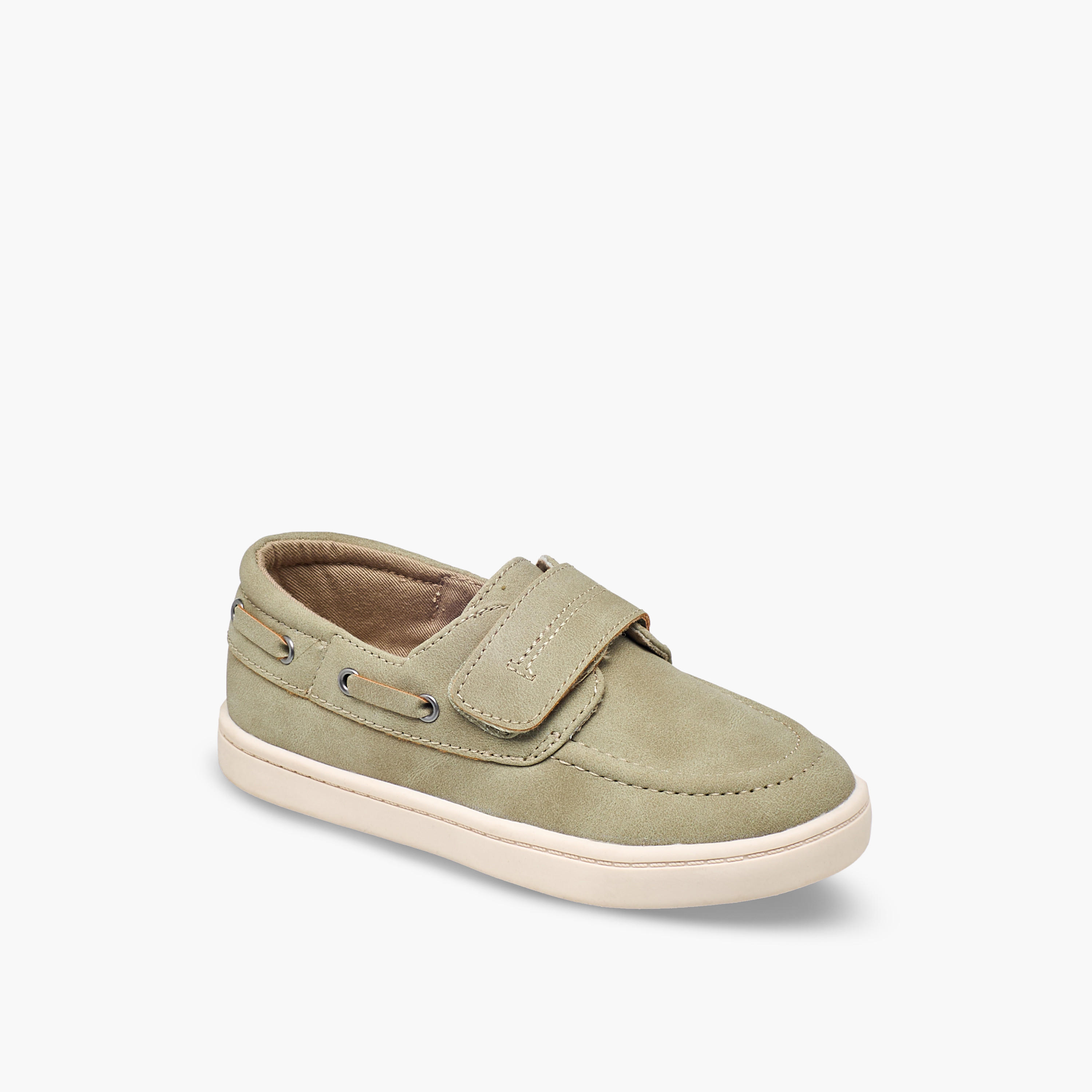 Juniors Boys Hook & Loop Boat Shoes-boys-shoes-loafers-image-2