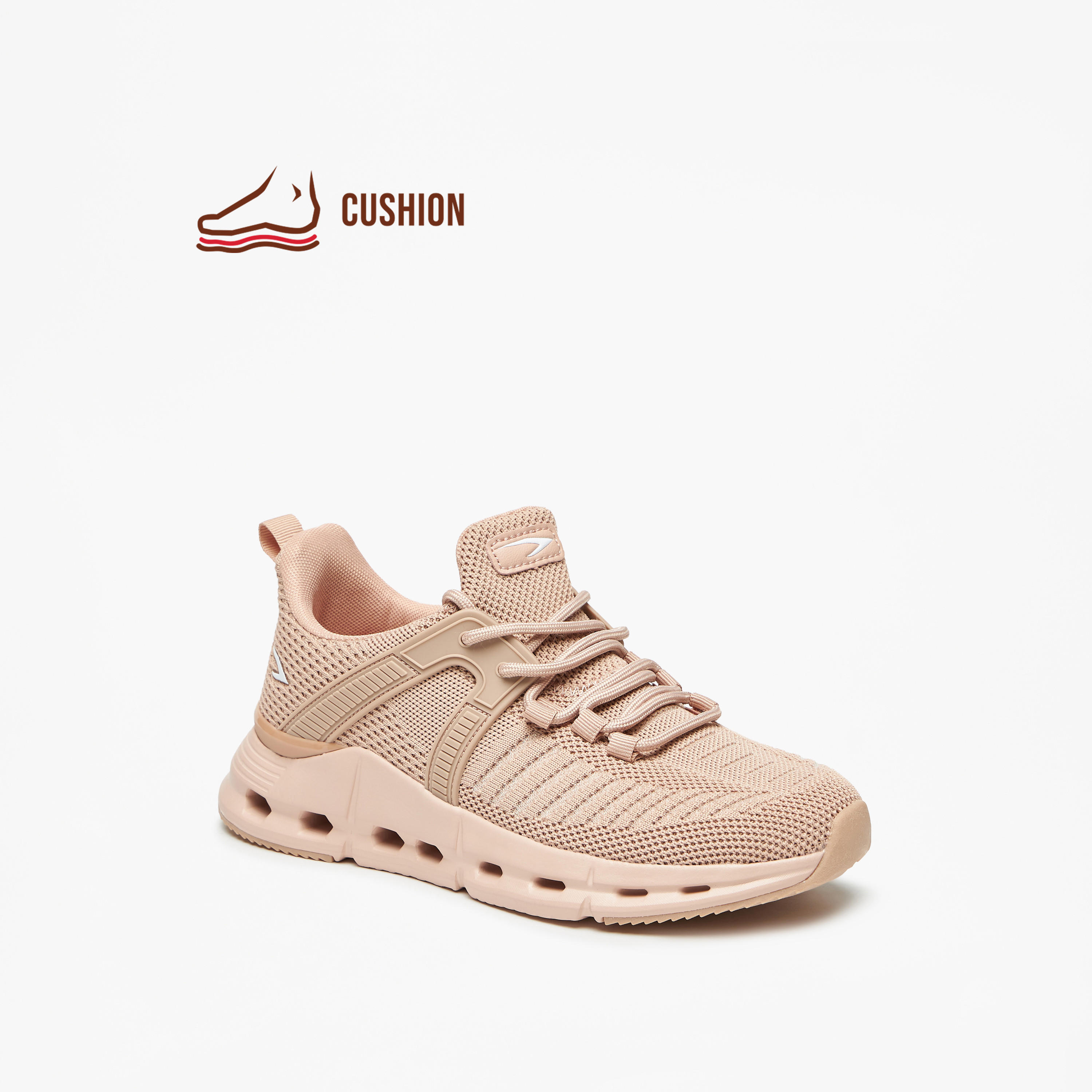 Dash Textured Lace-Up Sports Shoes-women-shoes-sneakers-image-1