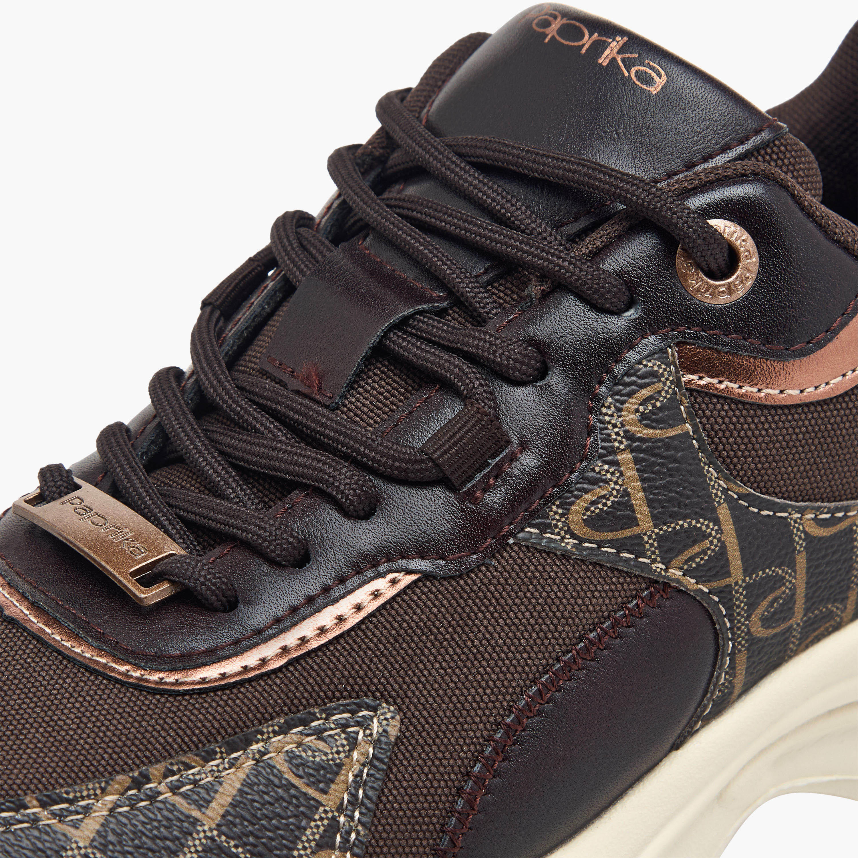 Paprika Panelled Lace-Up Platform Sneakers-women-shoes-sneakers-image-4