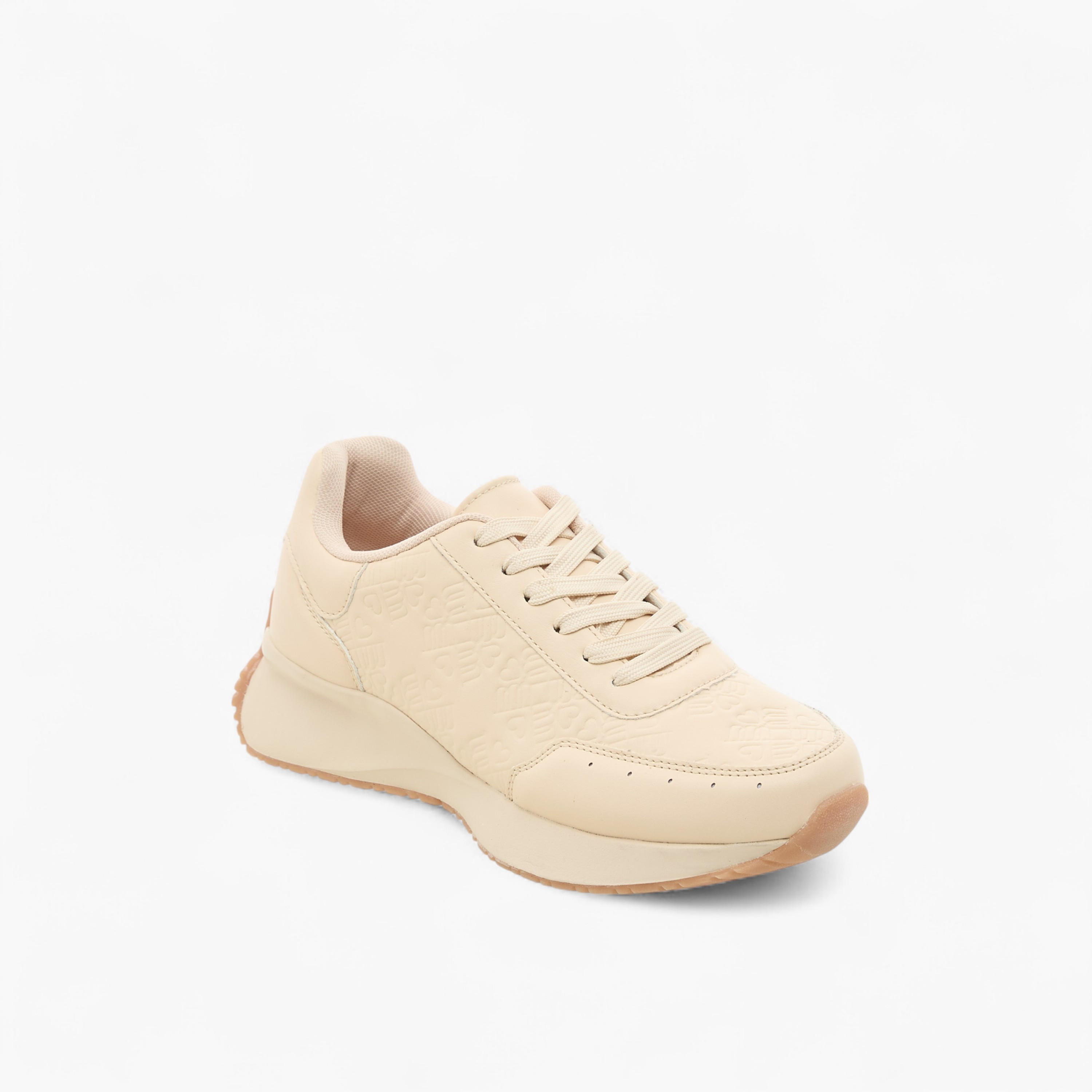 Missy Monogram Embossed Lace-Up Sneakers-women-shoes-sneakers-image-2