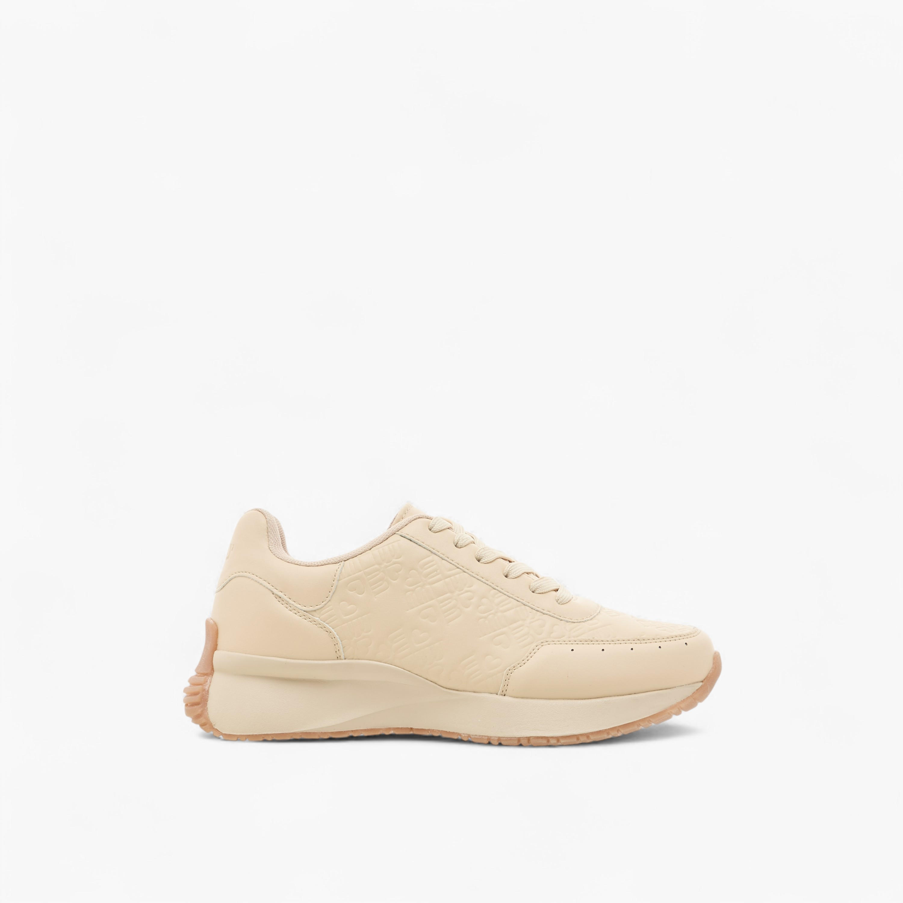 Missy Monogram Embossed Lace-Up Sneakers-women-shoes-sneakers-image-3