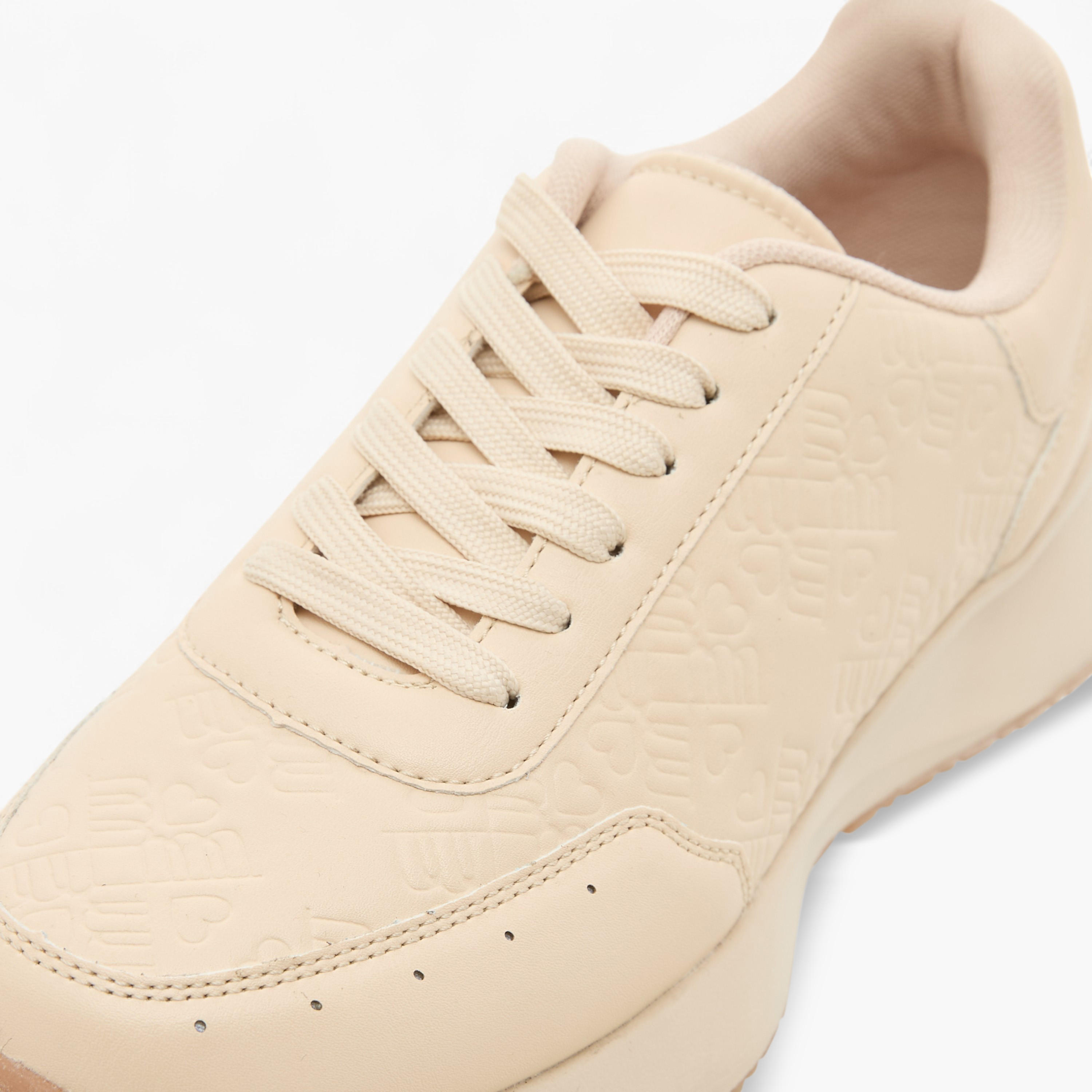 Missy Monogram Embossed Lace-Up Sneakers-women-shoes-sneakers-image-4