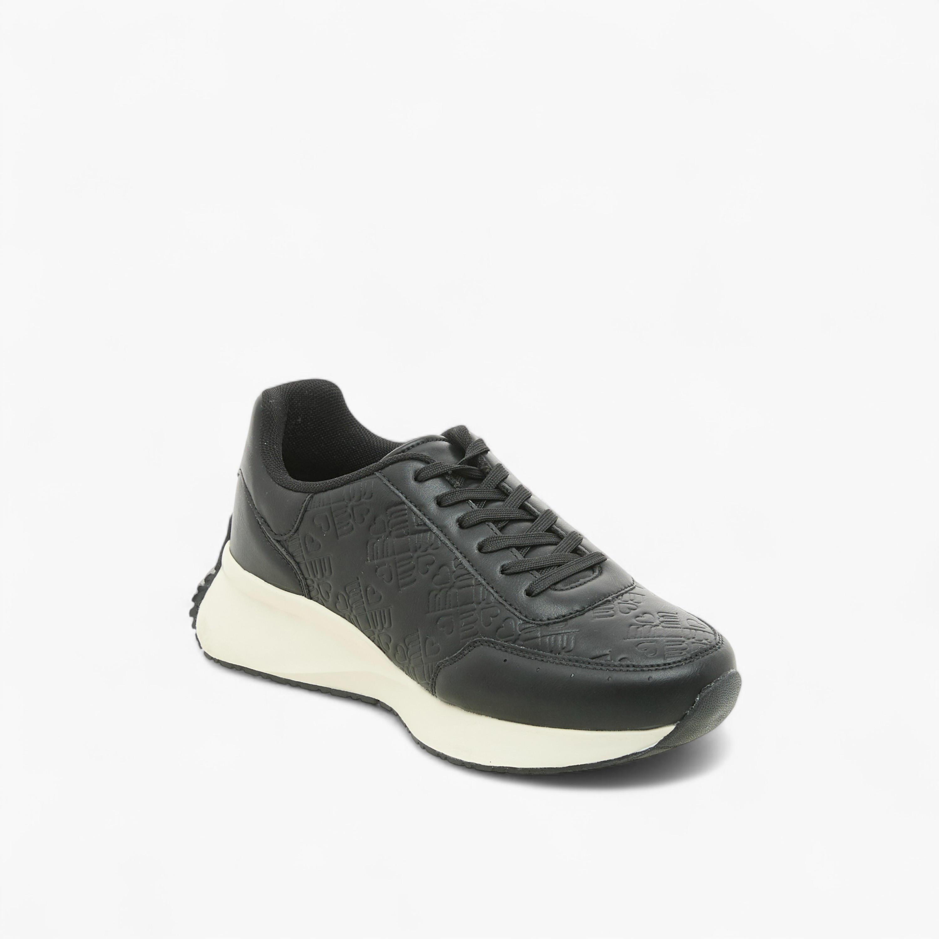 Missy Monogram Embossed Lace-Up Sneakers-women-shoes-sneakers-image-2