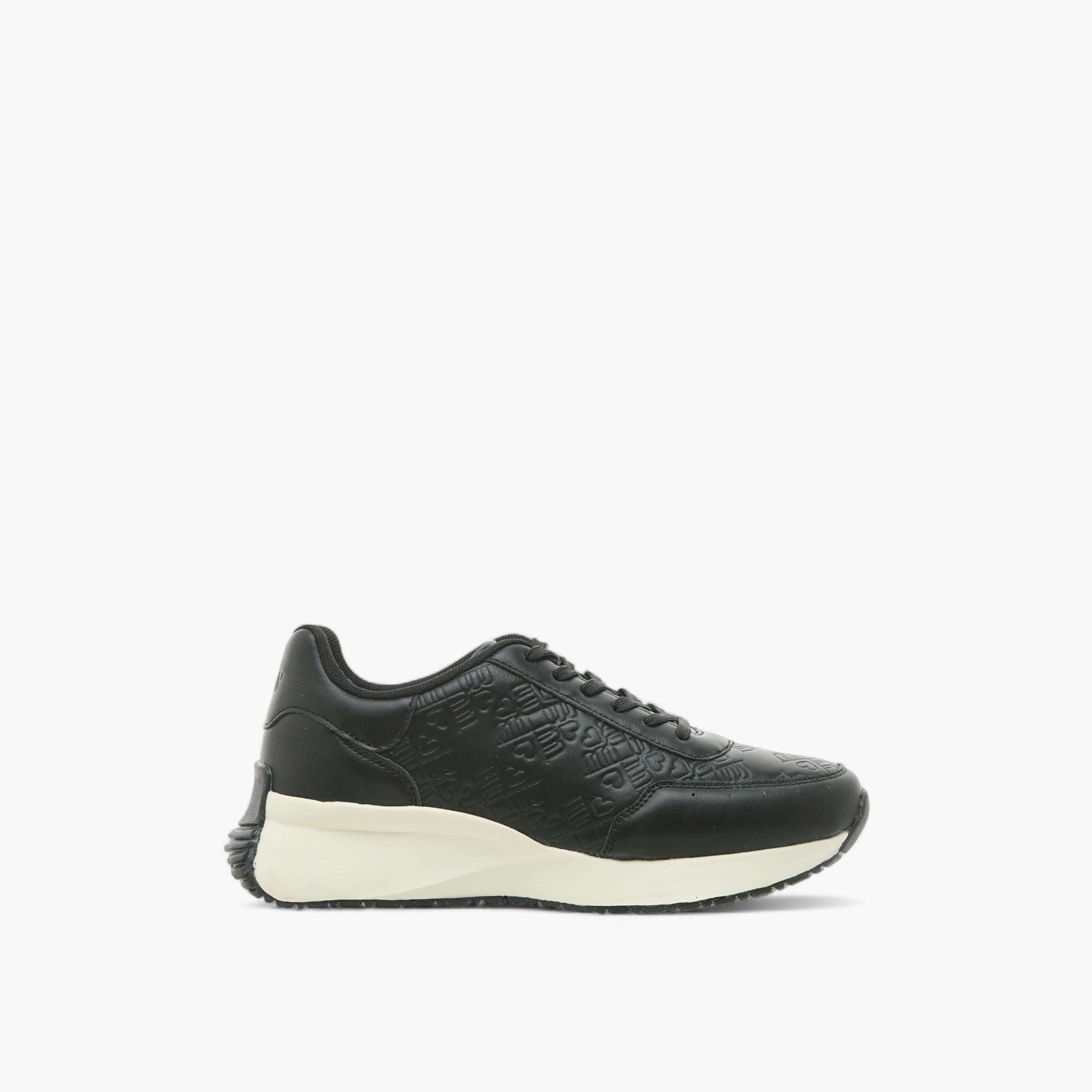 Missy Monogram Embossed Lace-Up Sneakers-women-shoes-sneakers-image-3