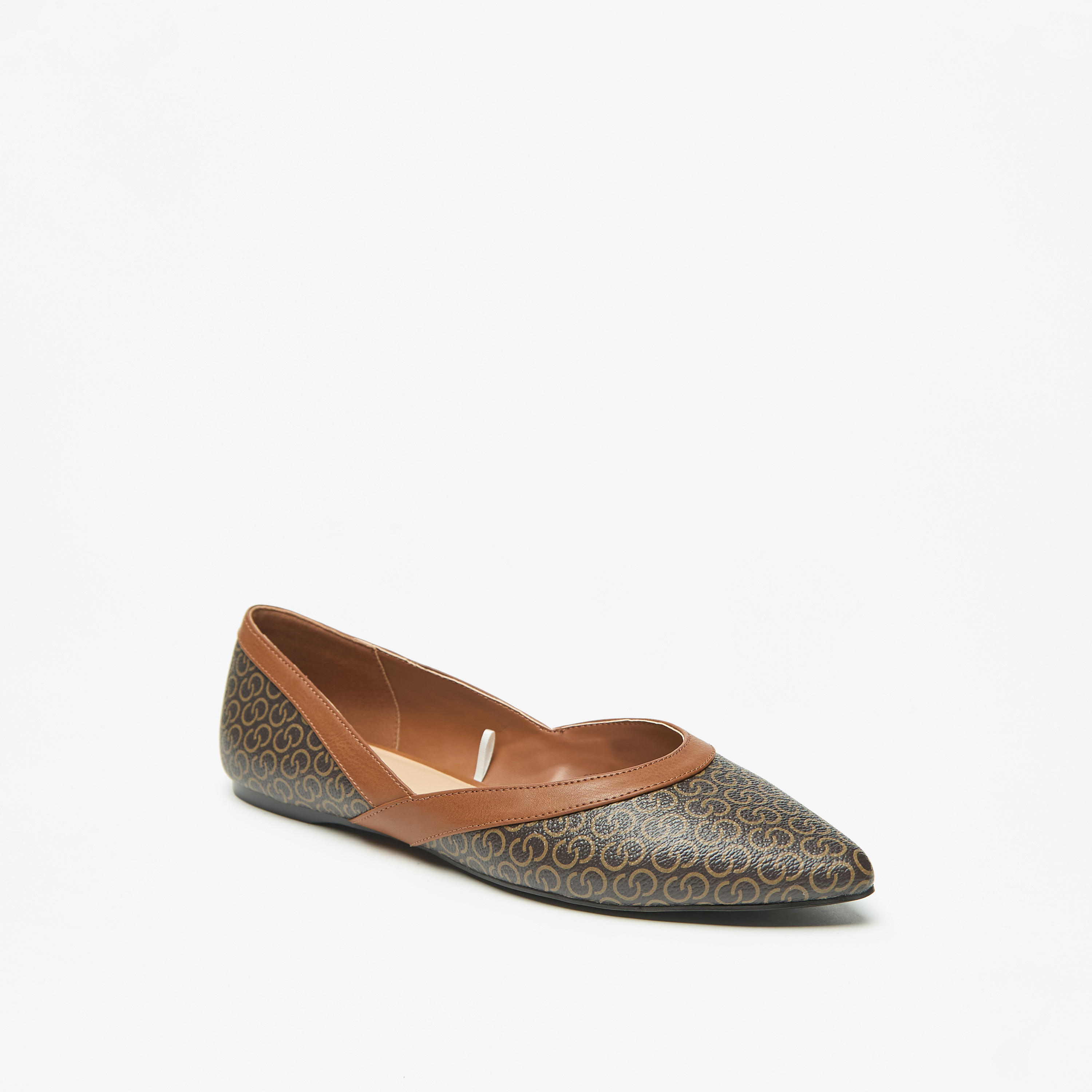 Celeste Women's Monogram Print Slip-On Ballerina Shoes-women-shoes-flats-ballerinas-image-1