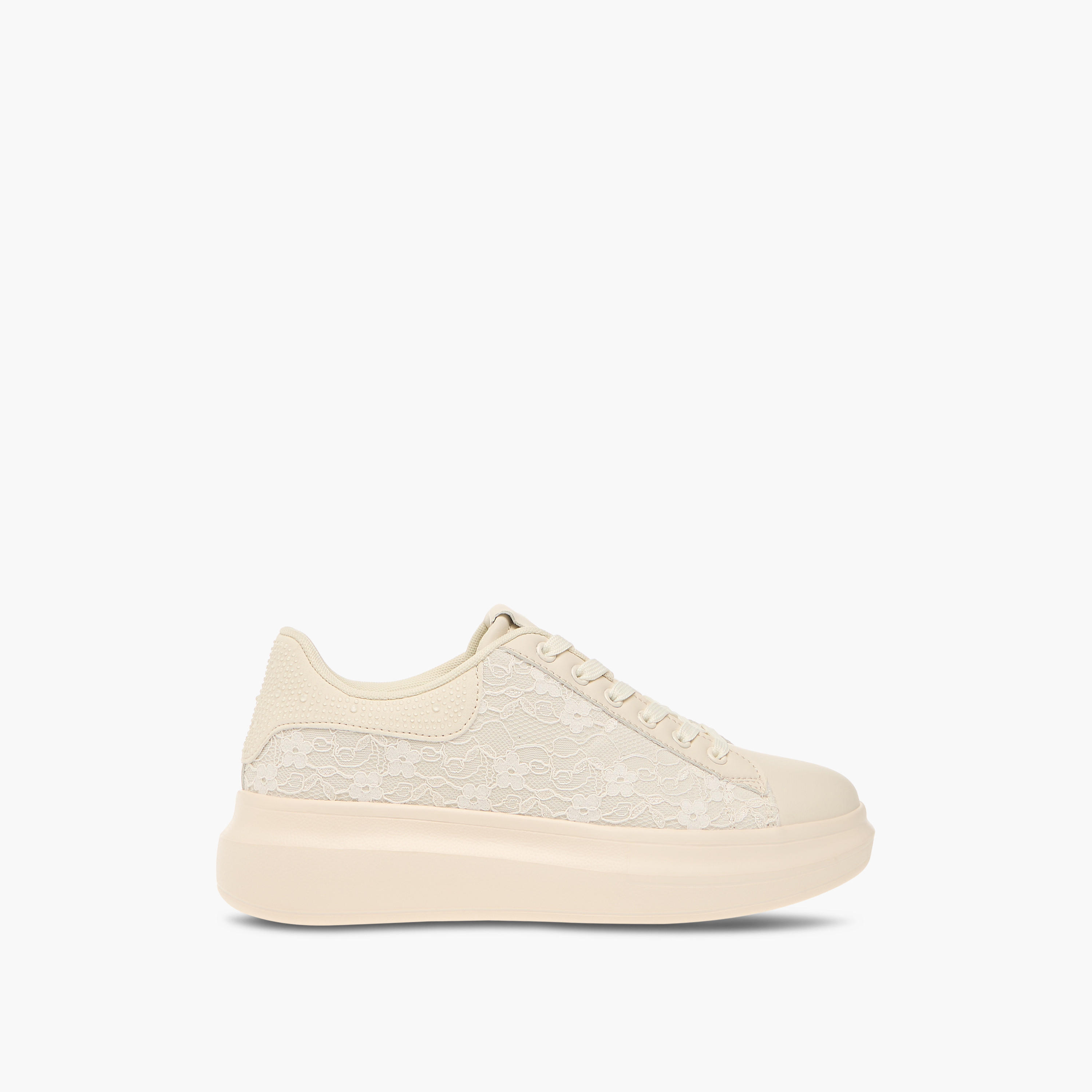 Celeste Women's Lace Textured Sneakers with Lace-Up Closure-women-shoes-sneakers-image-9