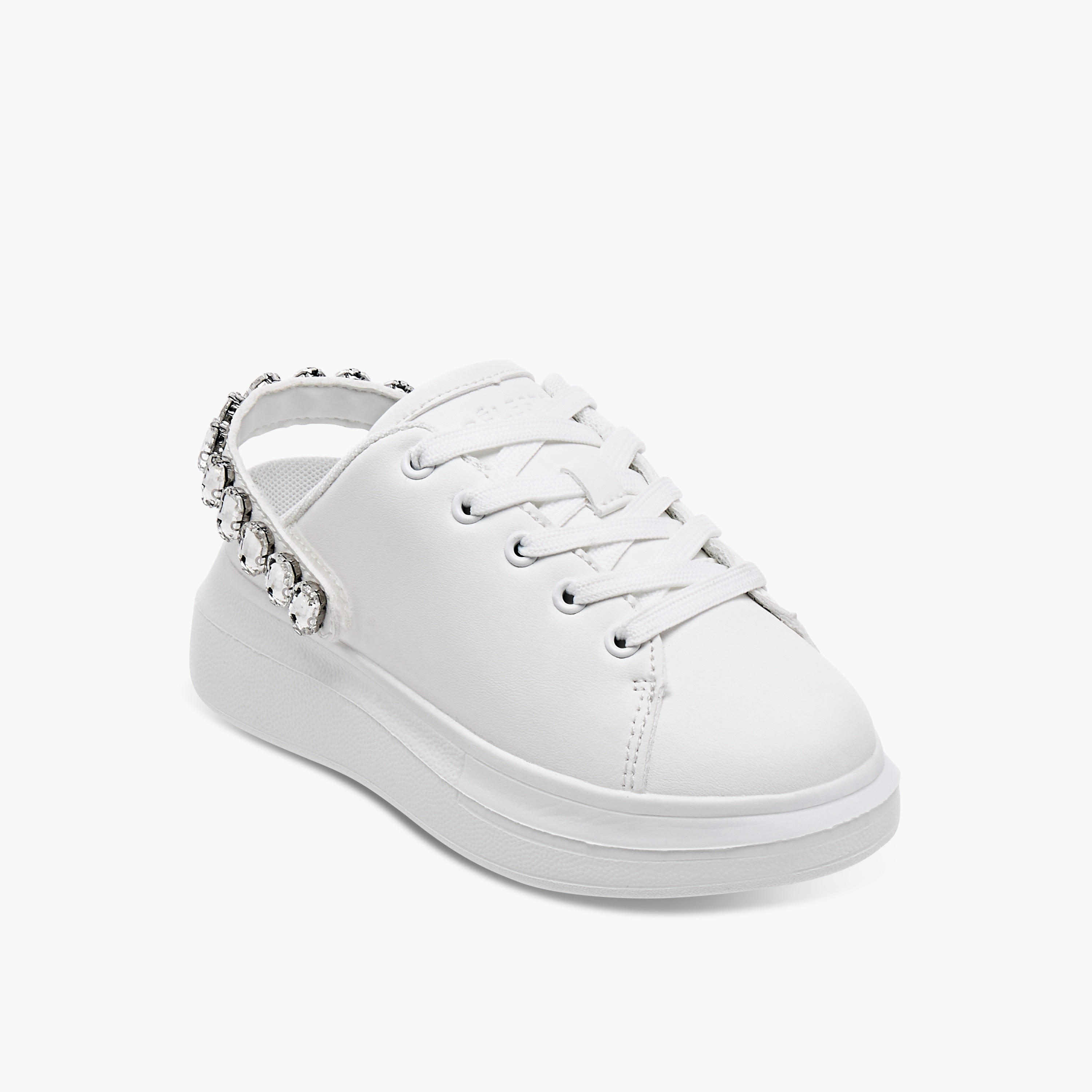 Celeste Girls' Embellished Sneakers with Lace-Up Detail-girls-shoes-sneakers-image-2