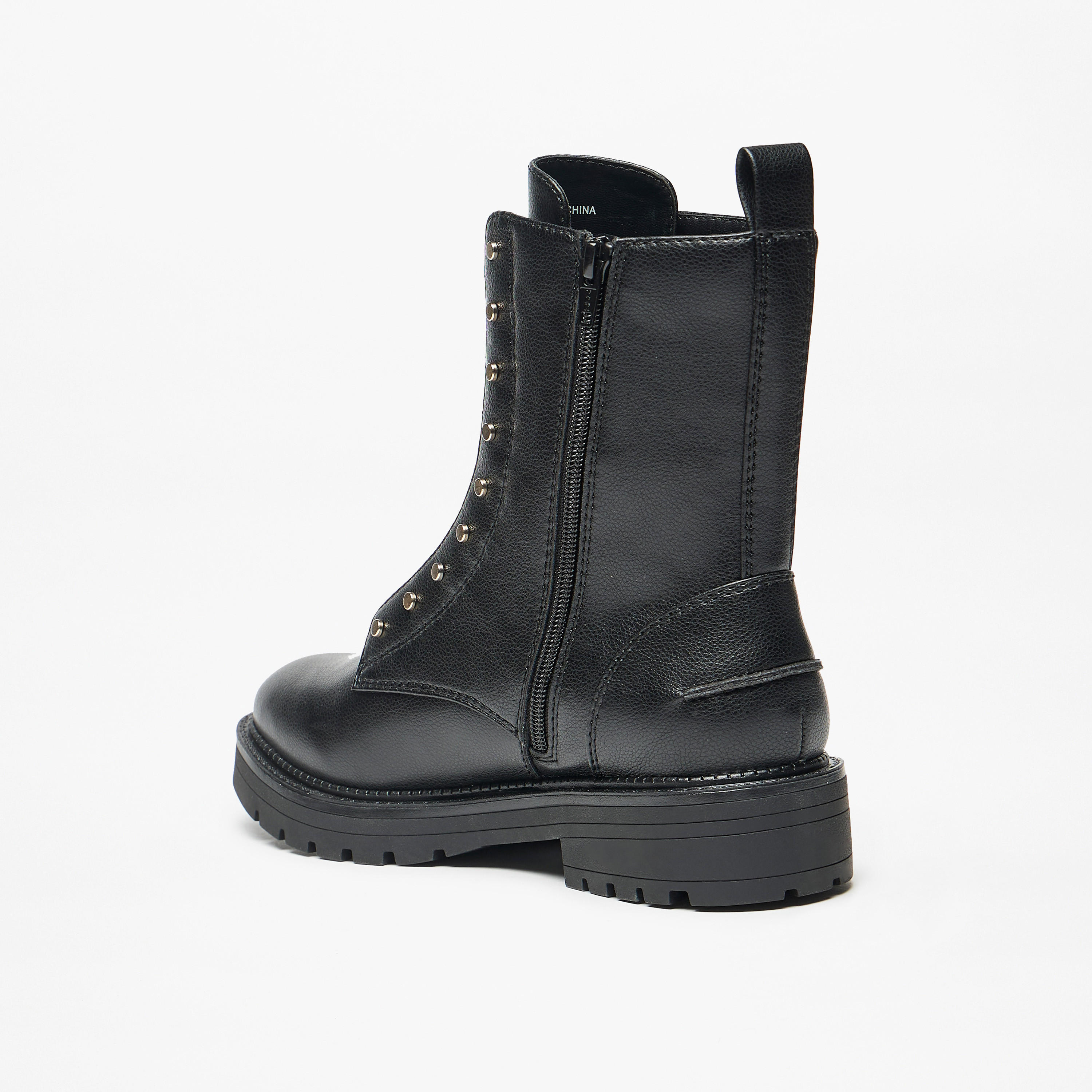 Celeste Women's Solid Ankle Boots with Zip Closure-women-shoes-boots-image-2