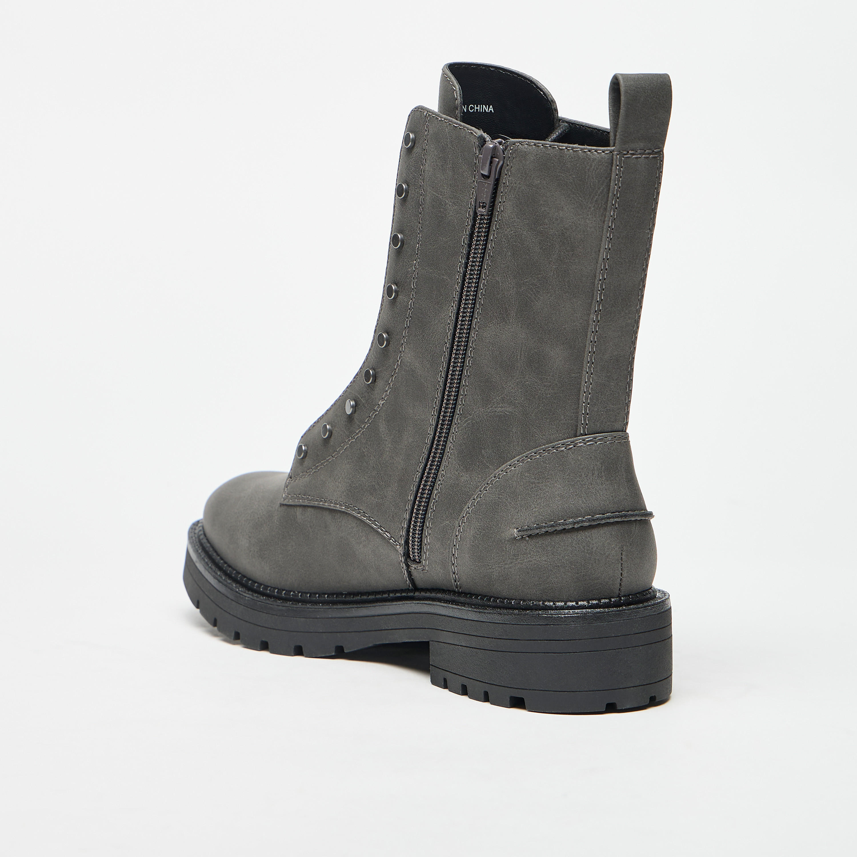 Celeste Women's Solid Ankle Boots with Zip Closure-women-shoes-boots-image-7