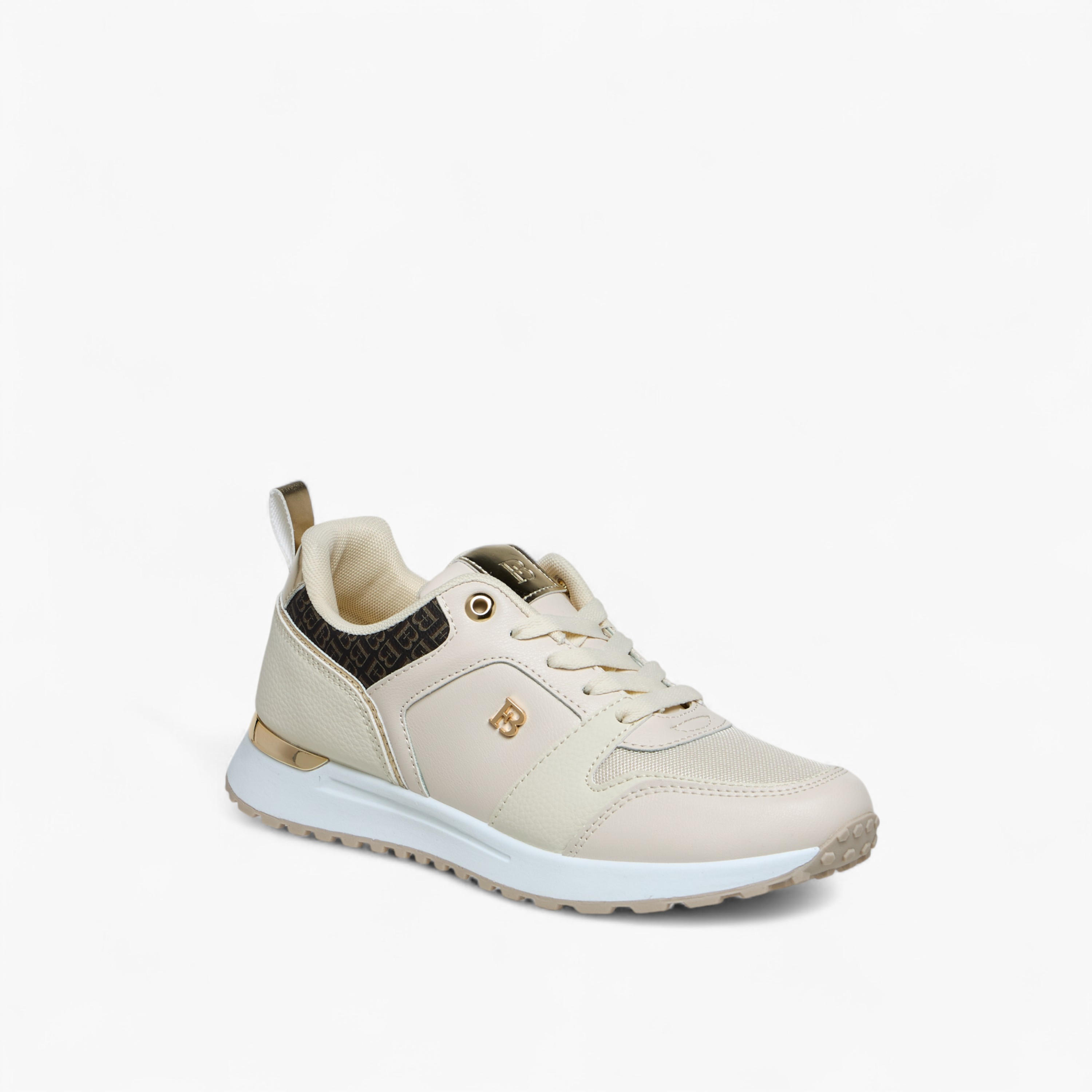Flora Bella Monogram Print Lace-Up Sneakers with Pull Tab-women-shoes-sneakers-image-2