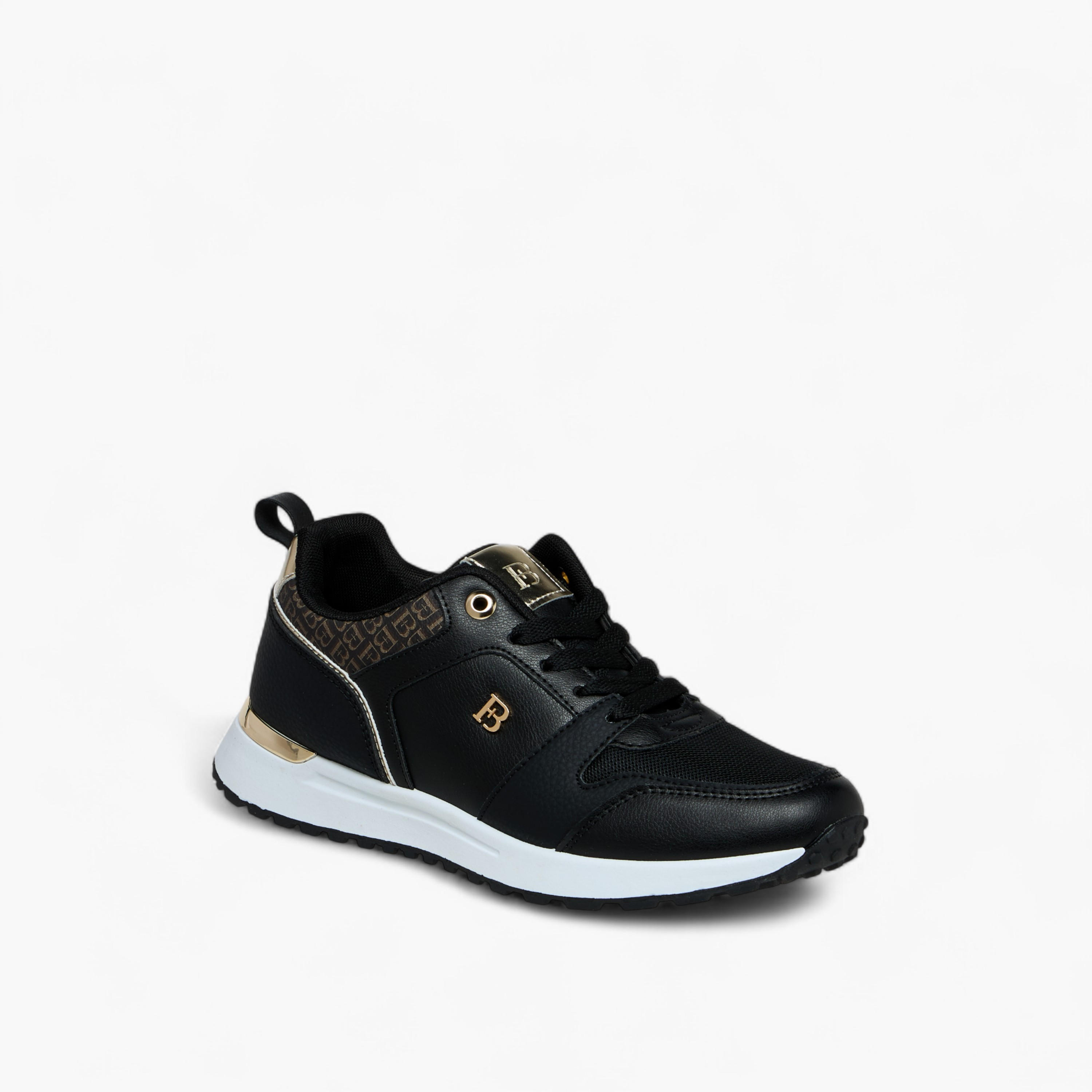 Flora Bella Monogram Print Lace-Up Sneakers with Pull Tab-women-shoes-sneakers-image-2