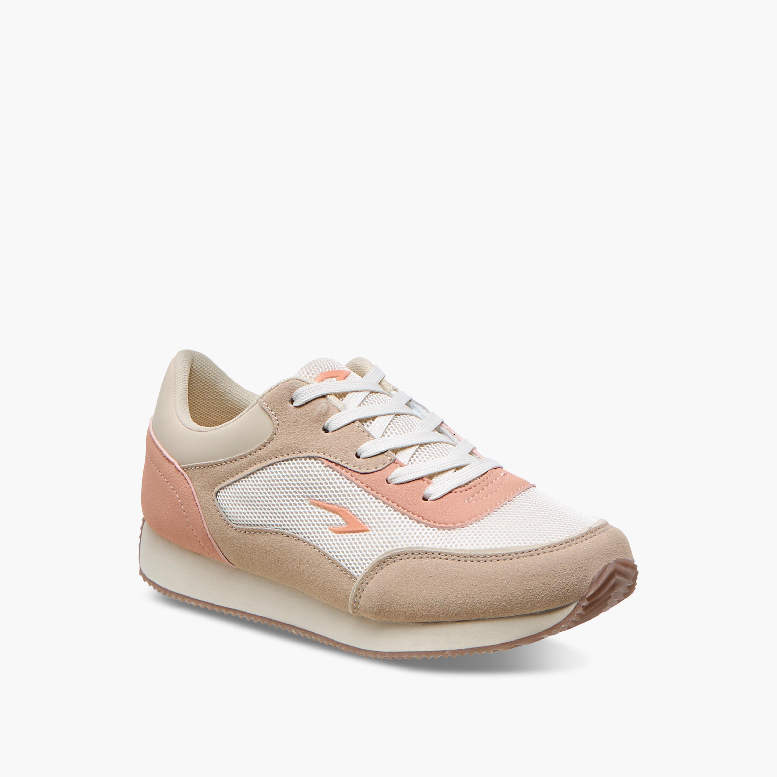 Dash Textured Sneakers with Lace-Up Closure-women-shoes-sneakers-image-2