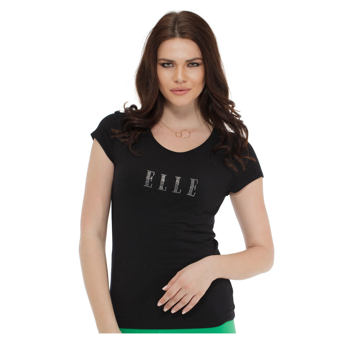 Elle Round Neck T-shirt-women-clothing-tshirts-image-5